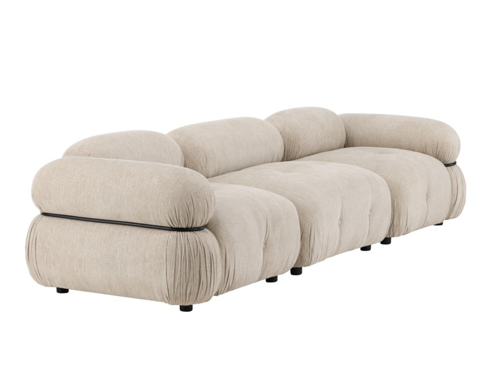 Sofá modular Evardale 104 (Beige + Negro)
