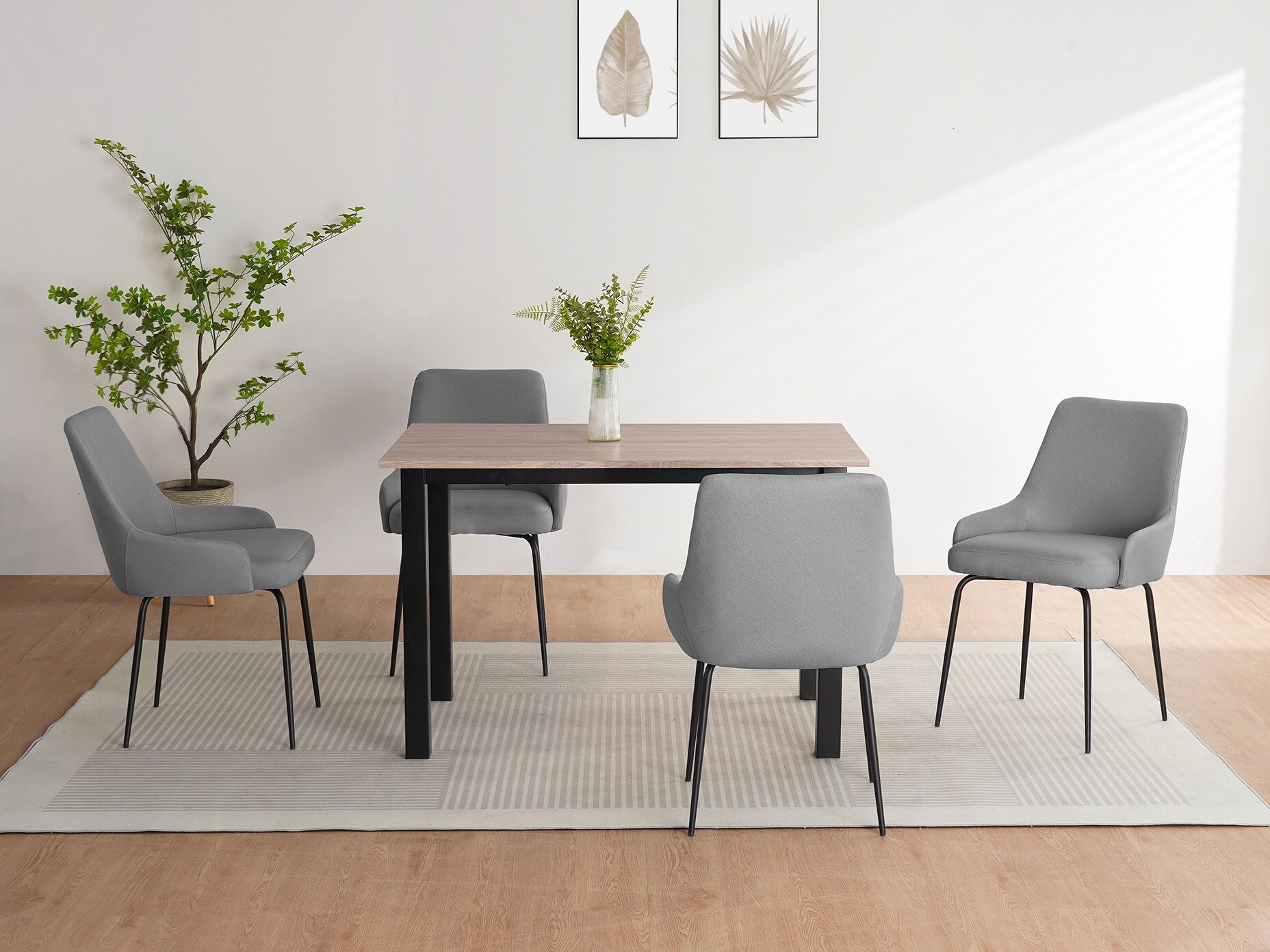Mesa Denton 1548 (Negro + Roble)