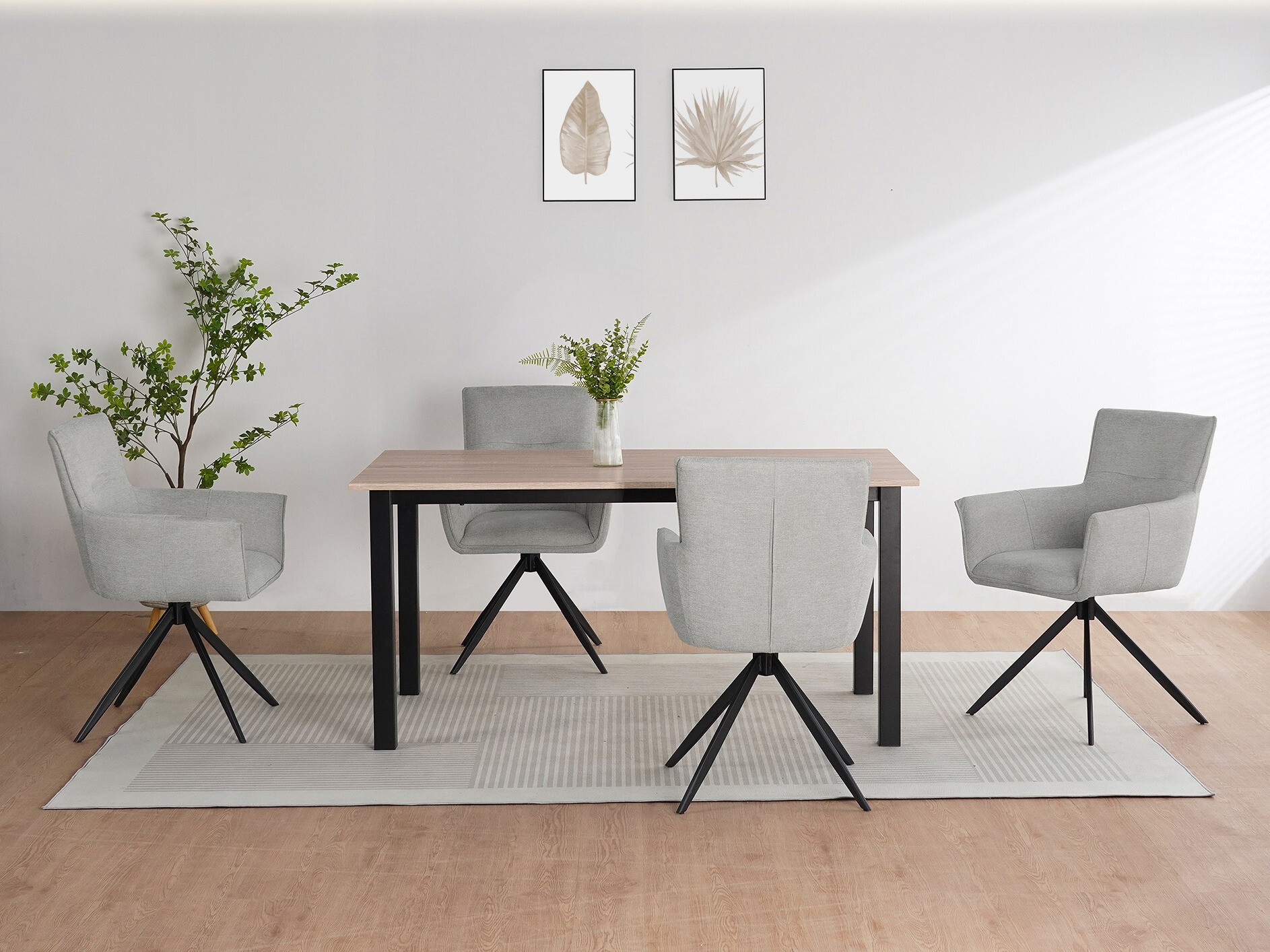 Mesa Denton 1549 (Negro + Roble)