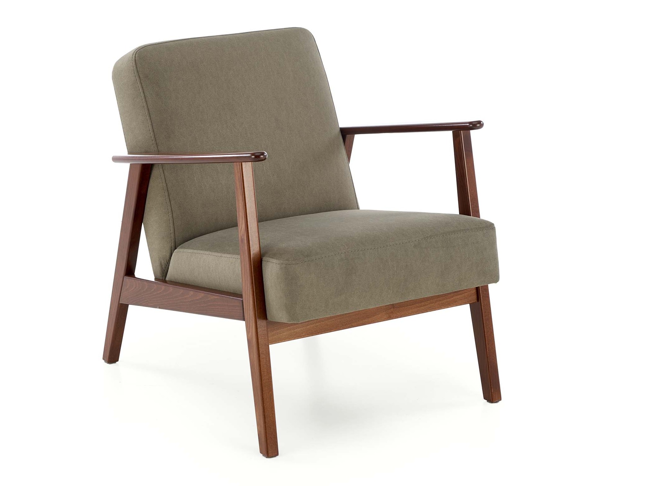 Sillón Houston 2116 (Verde oscuro + Nogal)