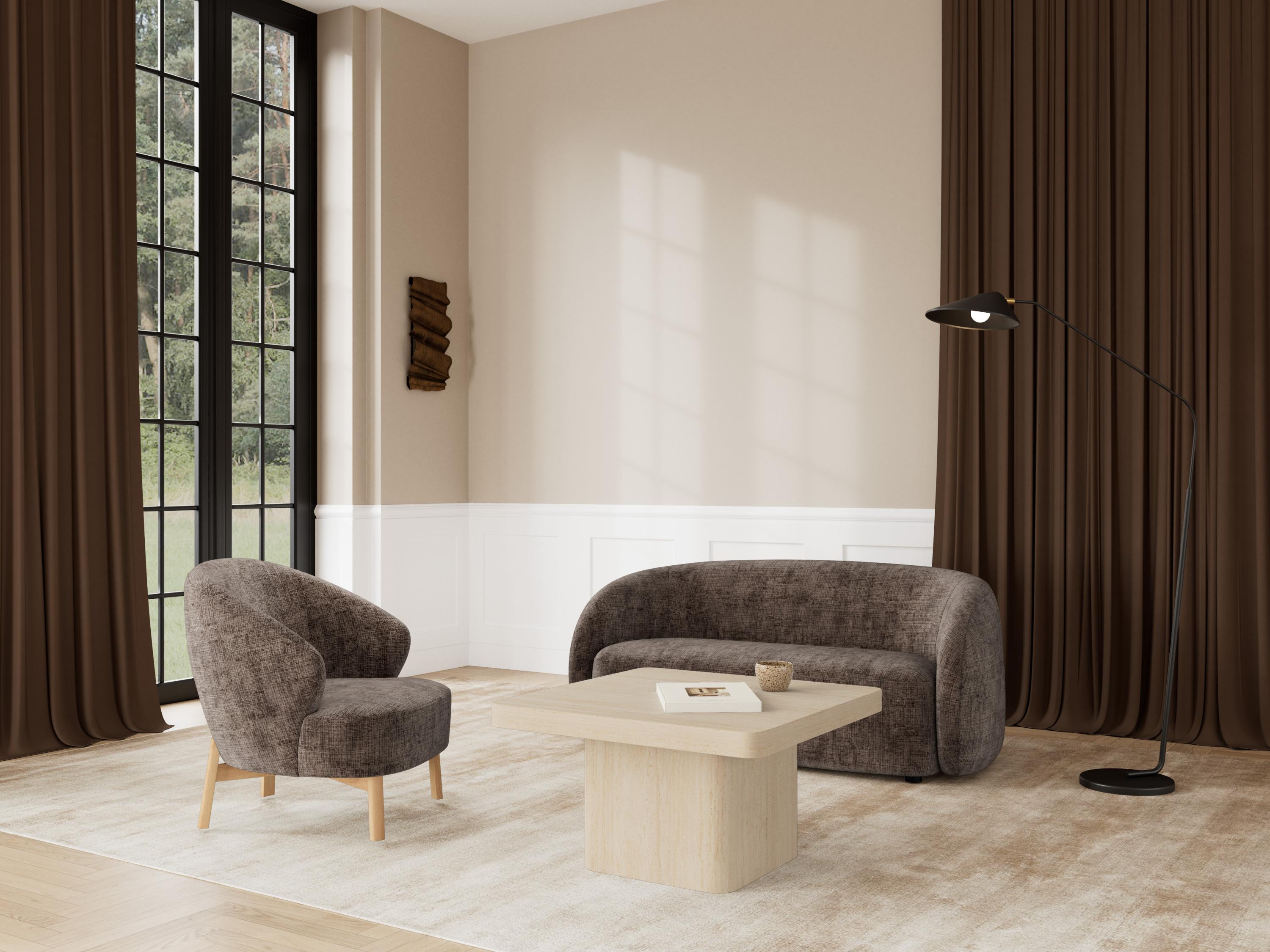 Sillón Norsica 1064 (Marrón oscuro + Roble)