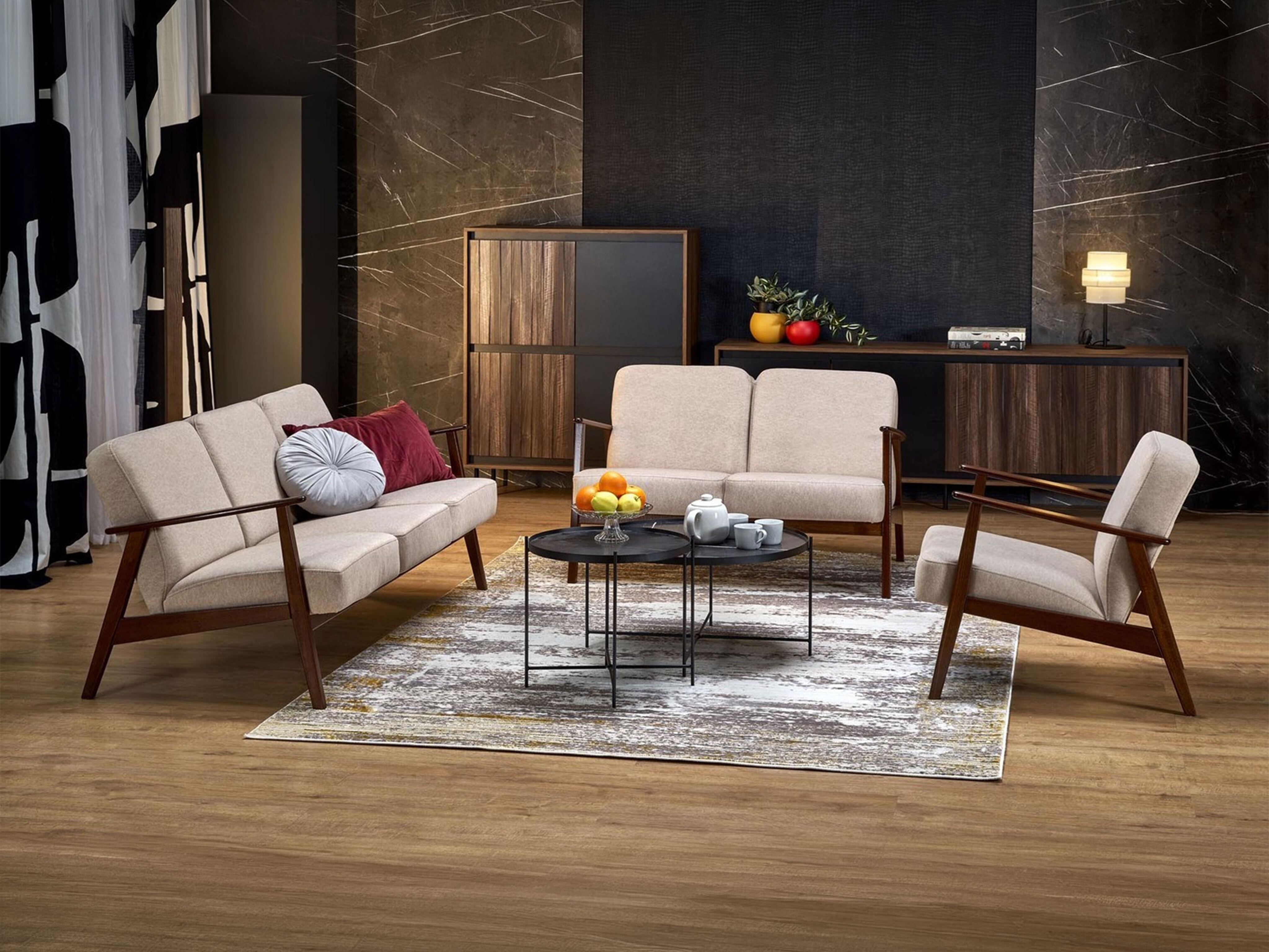 Sofá Houston 2117 (Beige + Nogal)