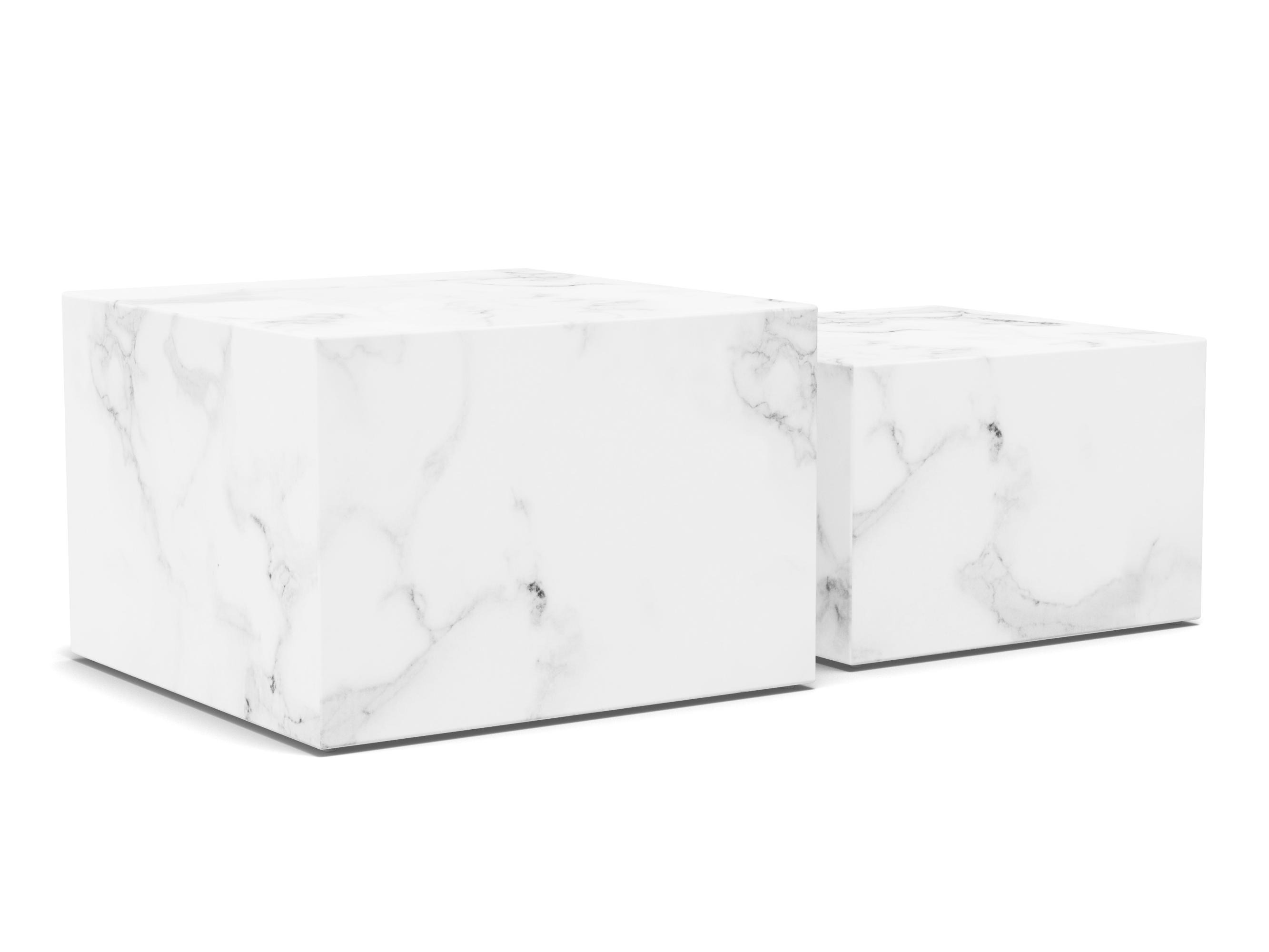 Conjunto mesa de centro Norsica 603 (Mármol blanco)