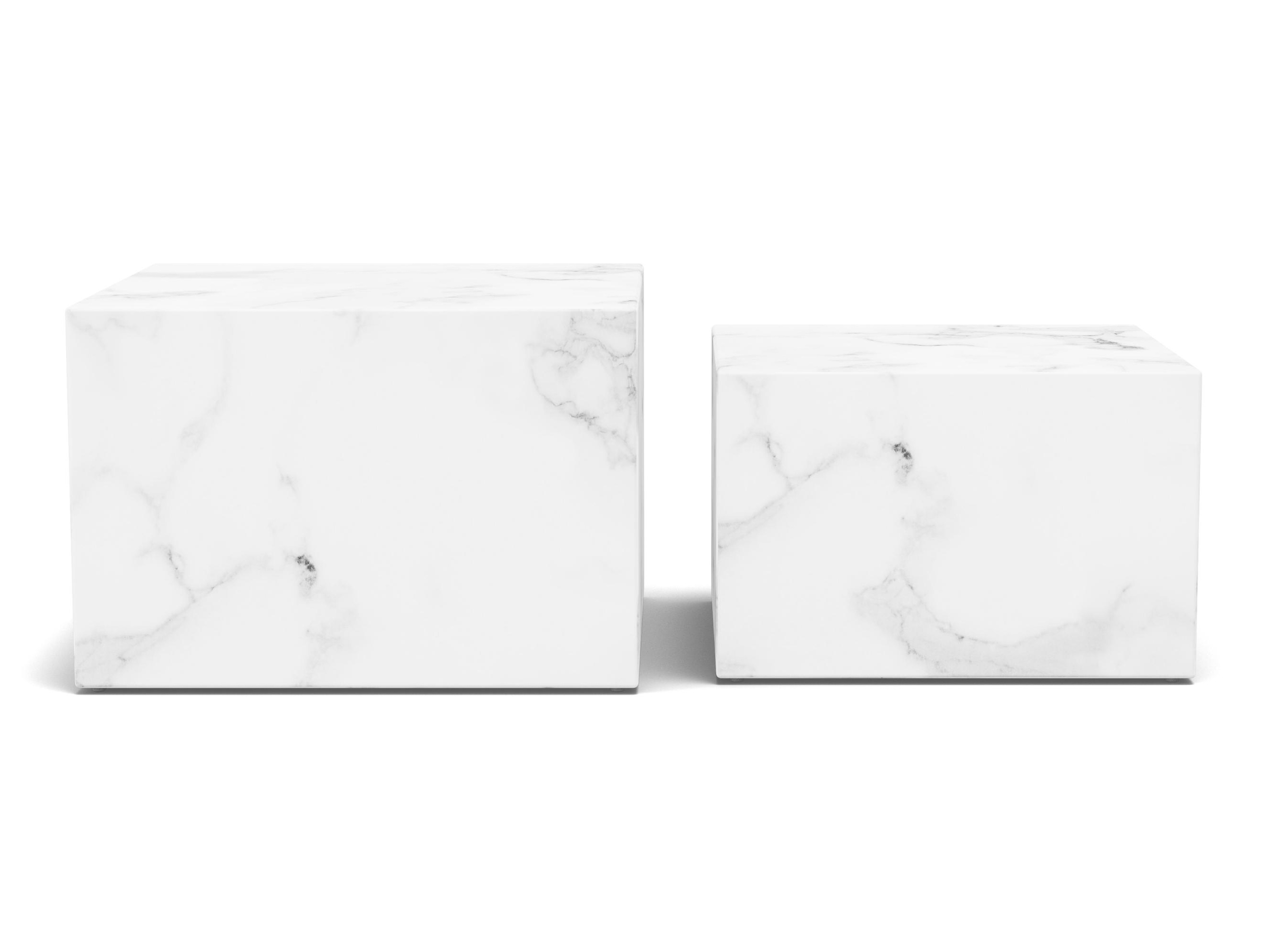 Conjunto mesa de centro Norsica 603 (Mármol blanco)