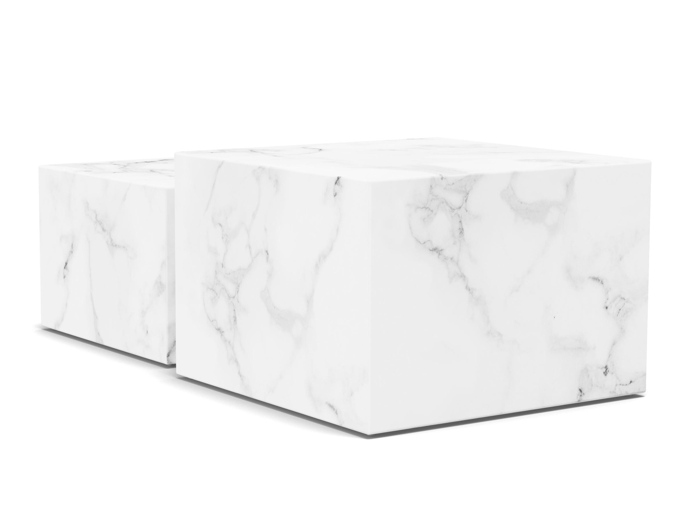 Conjunto mesa de centro Norsica 603 (Mármol blanco)