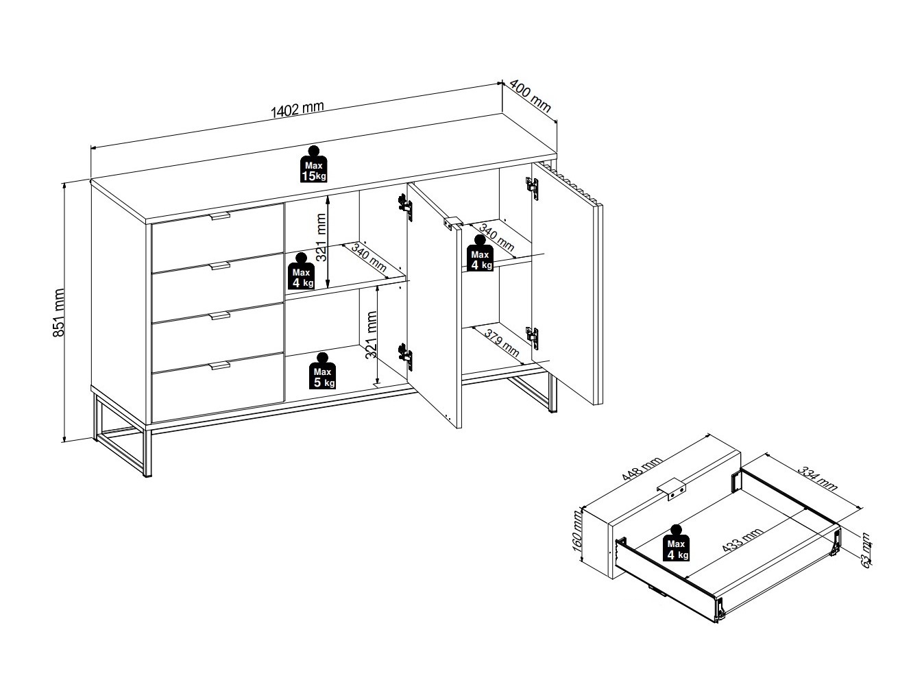 Conjunto de salón Sondelu 106