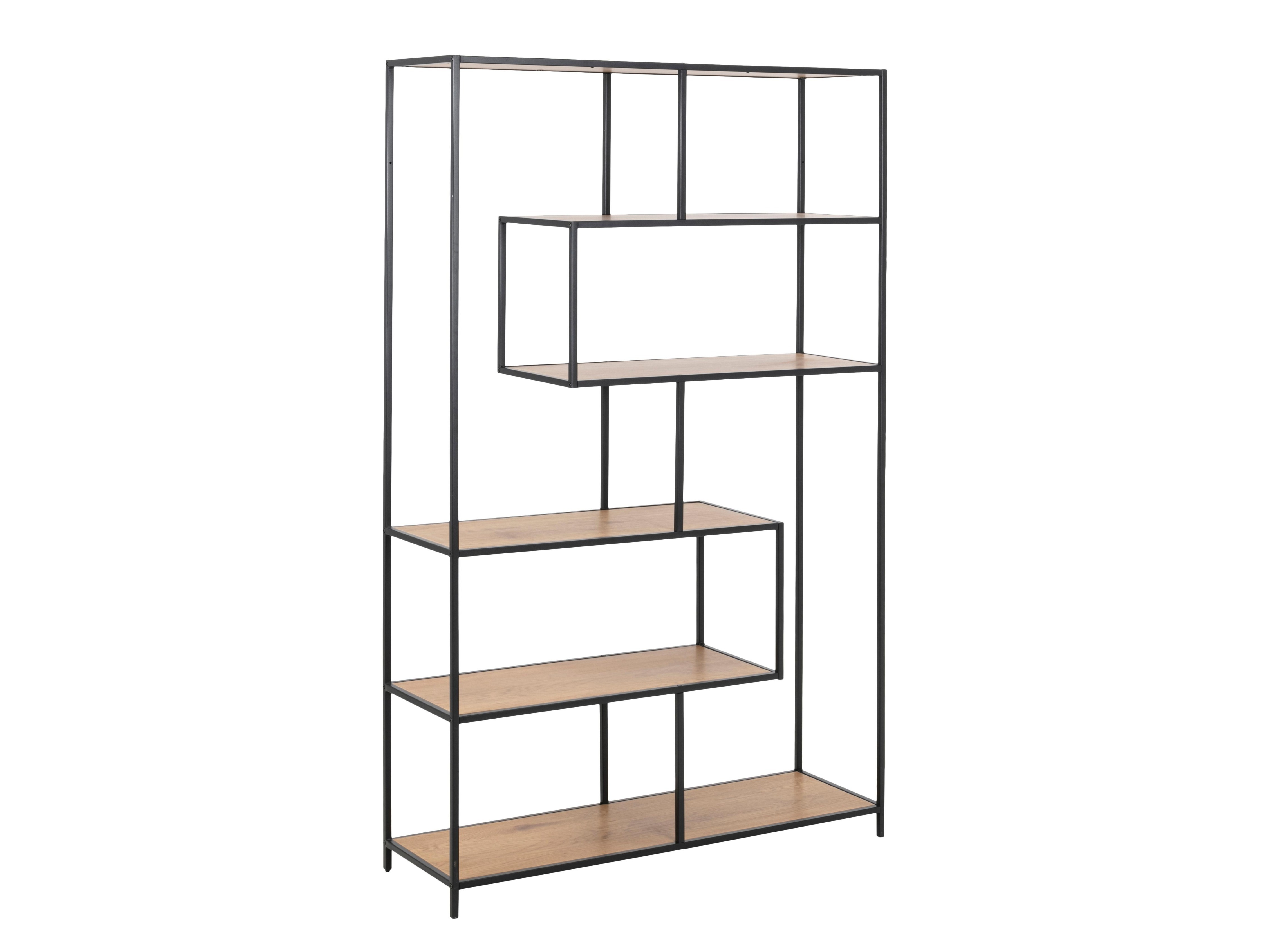 Estantería Norsica Sevferi 134 (Roble salvaje + Negro)