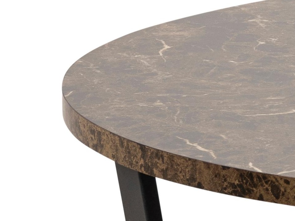 Mesa Norsica 309 (Mármol marrón + Negro)