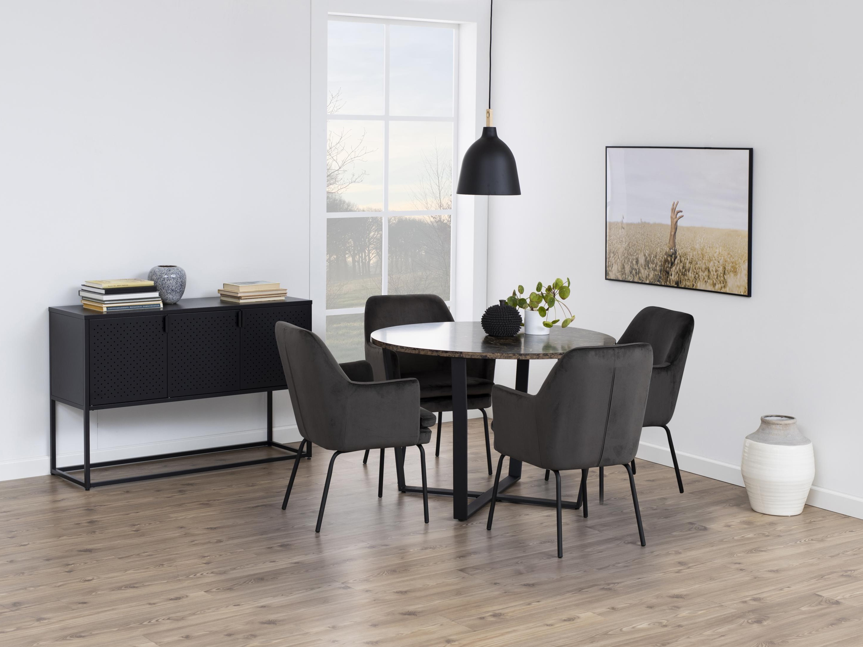 Mesa Norsica 309 (Mármol marrón + Negro)