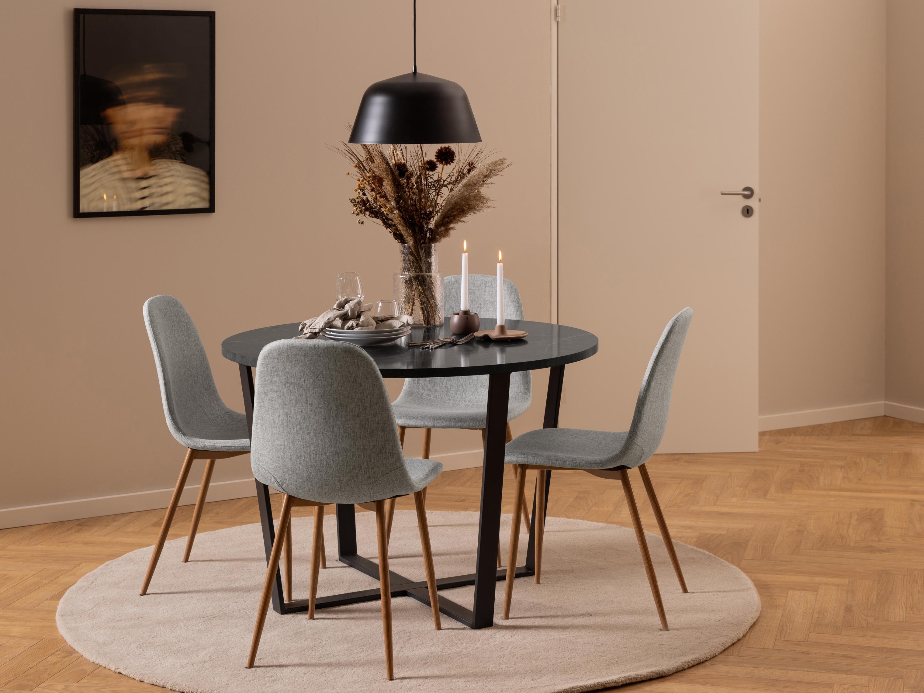 Mesa Norsica 309 (Mármol negro + Negro)