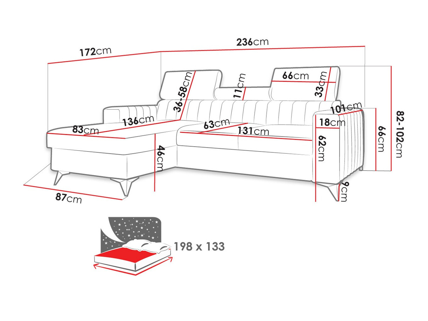 Sofá rinconero SP6738