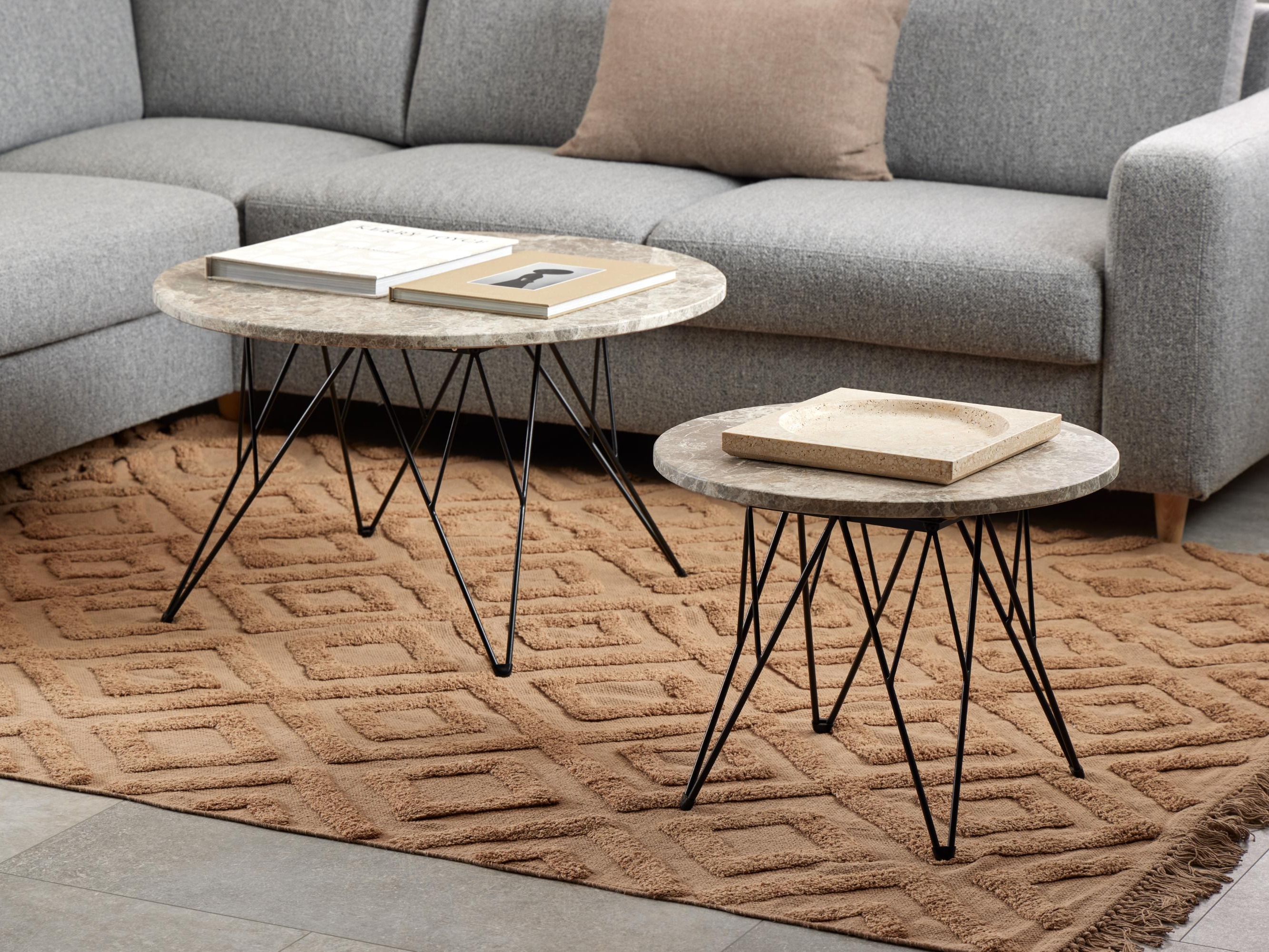 Mesa de centro Norsica 819 (Gris + Negro)