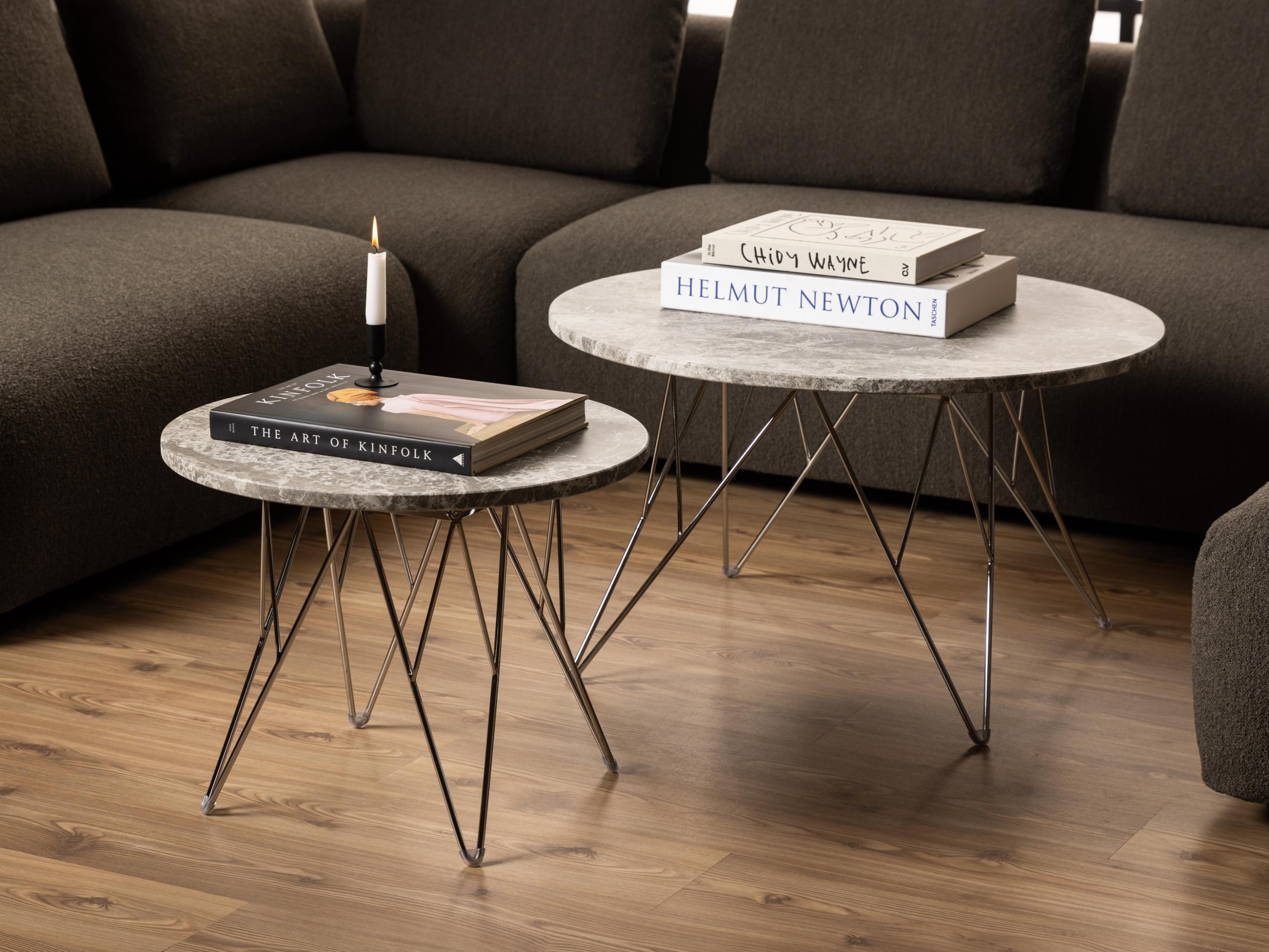 Mesa de centro Norsica 820 (Gris + Plata)