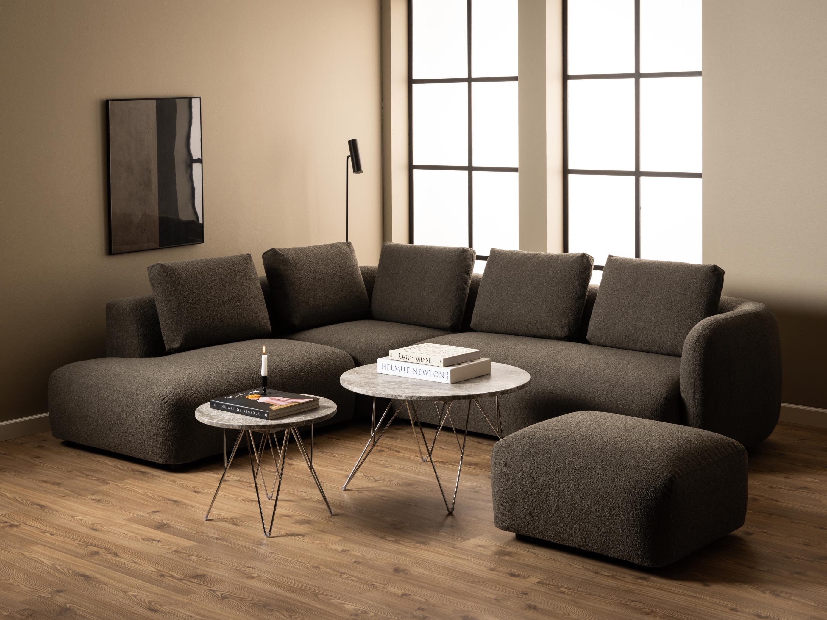 Mesa de centro Norsica 820 (Gris + Plata)