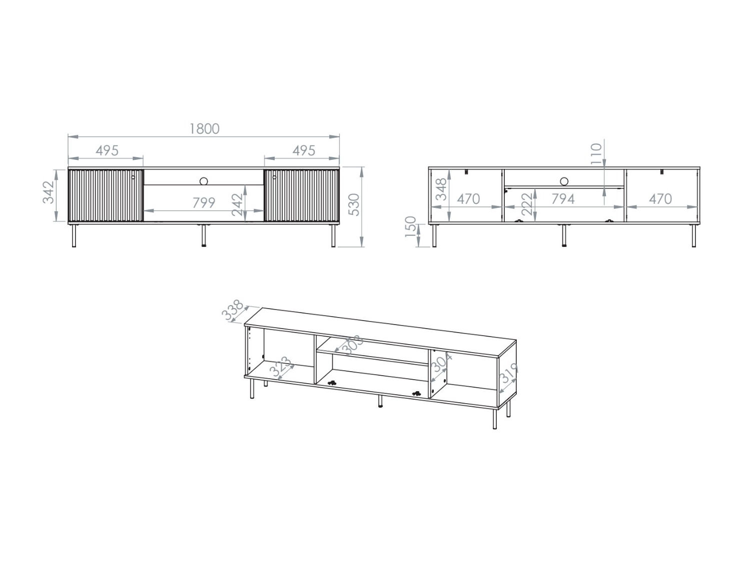 Mueble TV Marmeli 128