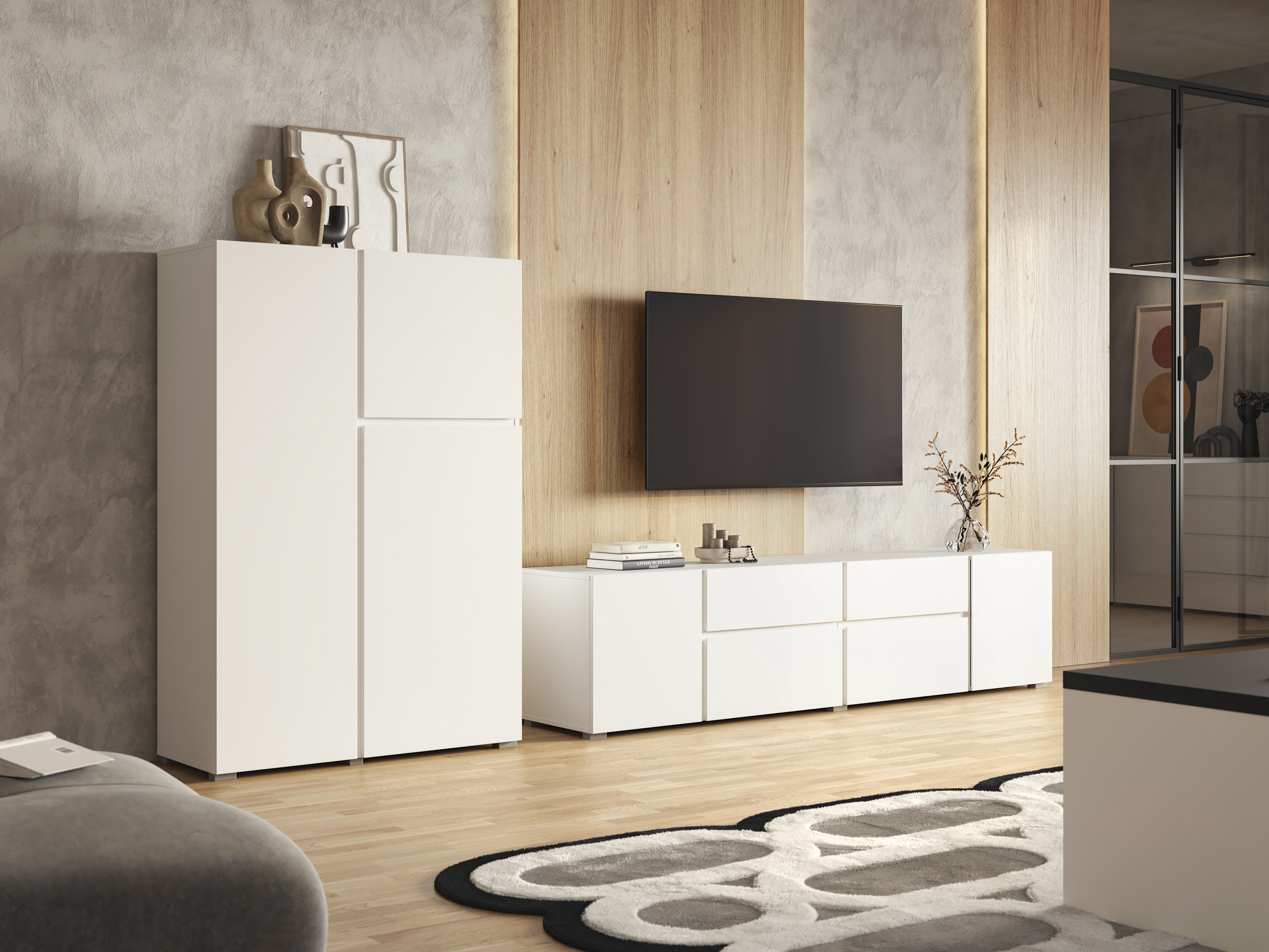 Conjunto de salón Elbleve 104 (Blanco)