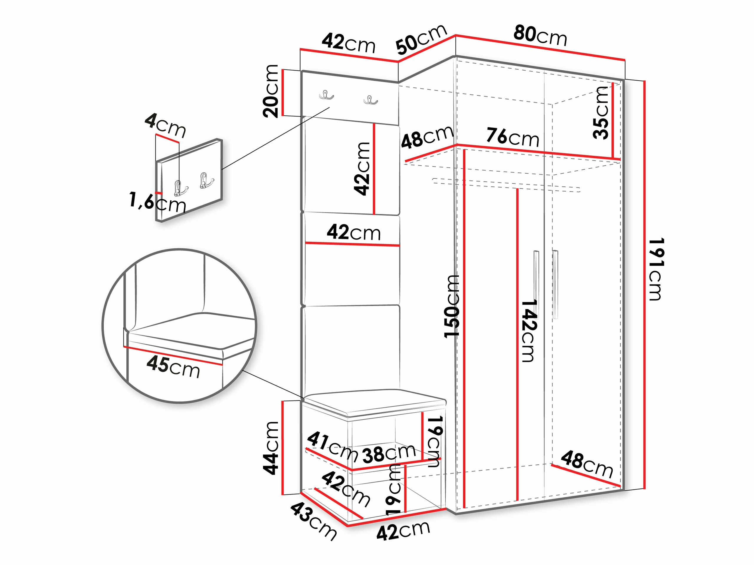 Conjunto para recibidor SP6764