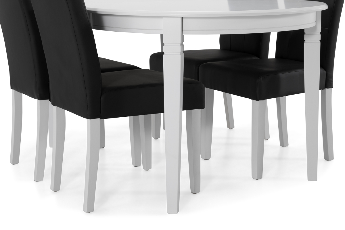 Conjunto de comedor Scandinavian Choice 566 (Negro + Blanco)
