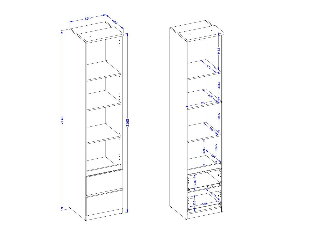 Conjunto de dormitorio Nolcala 124 (Roble + Eucalipto)