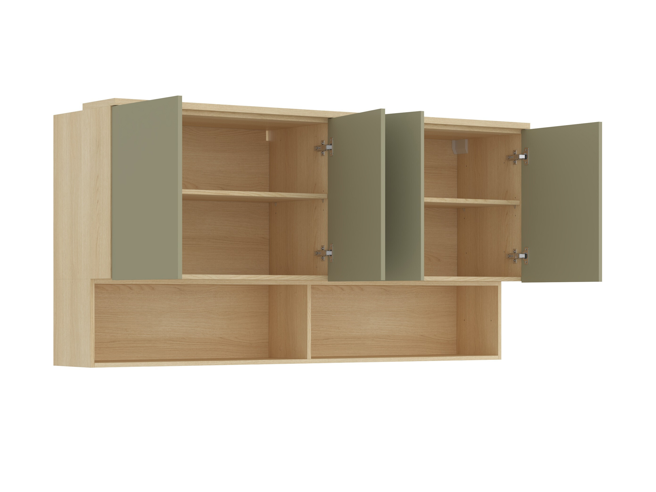 Conjunto de dormitorio Nolcala 124 (Roble + Eucalipto)