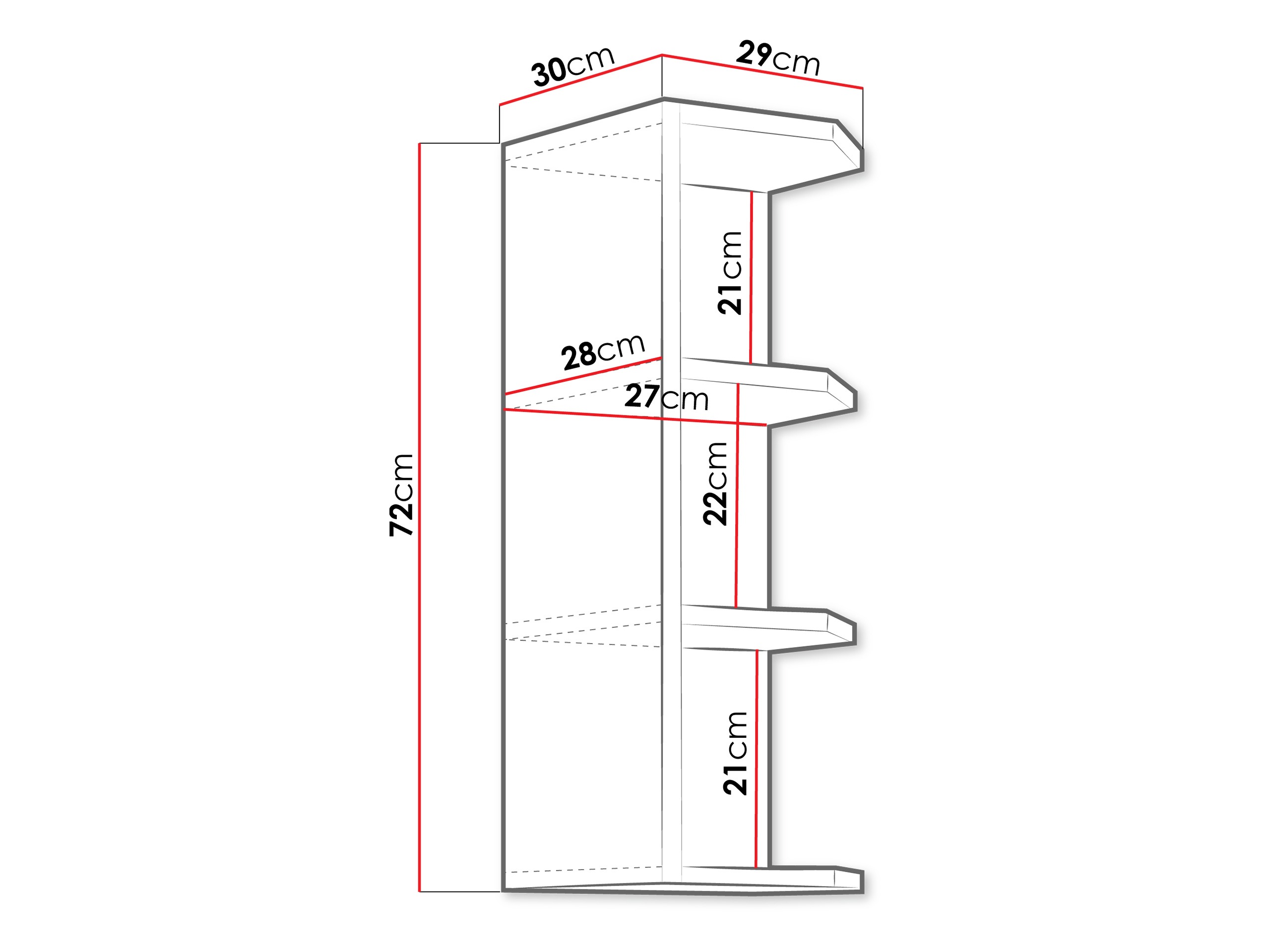 Estantería de pared Sole 109