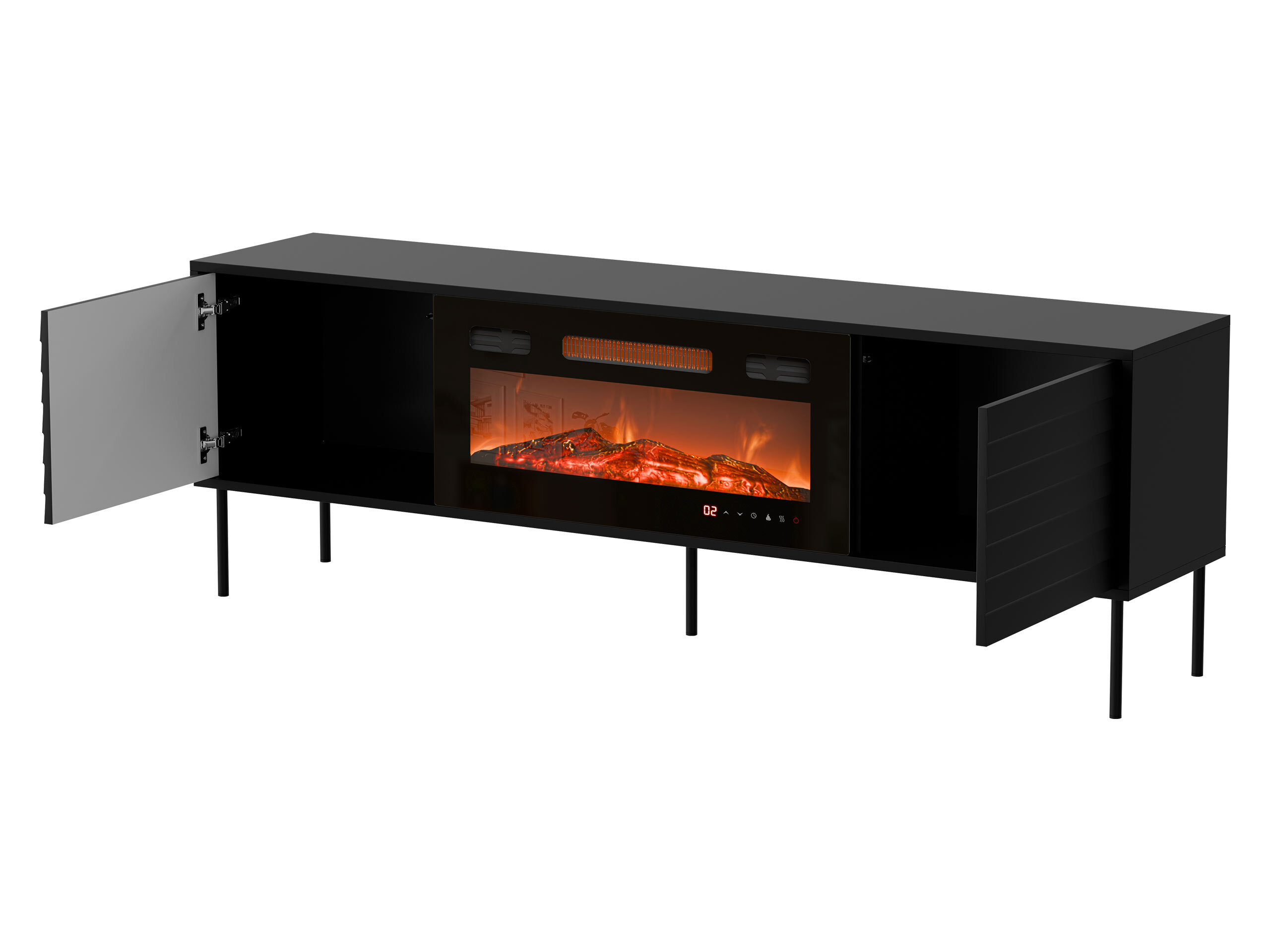Mueble TV Flosoru 108 (Nogal + Negro)