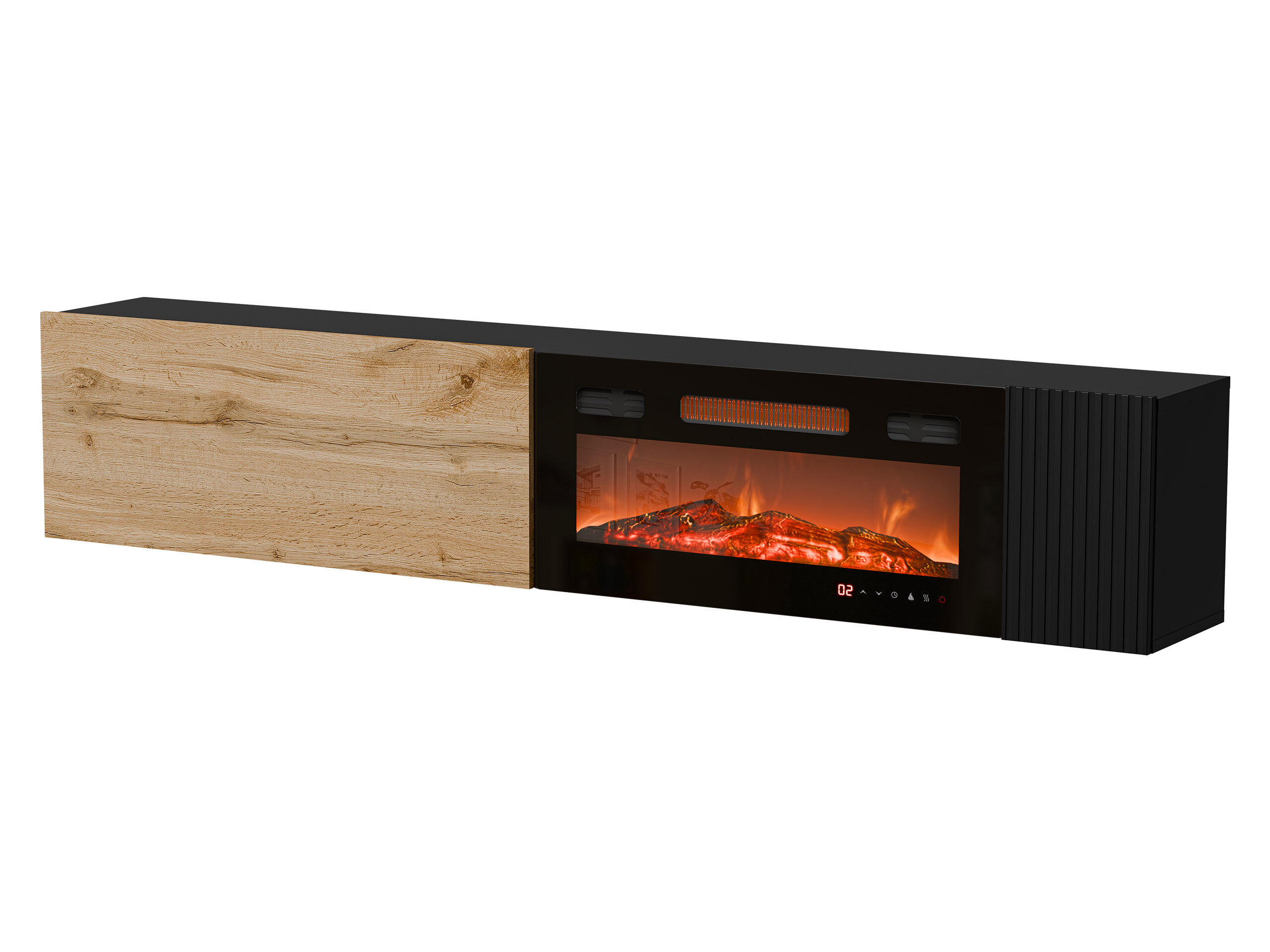 Mueble TV Species I (Roble wotan + Negro)
