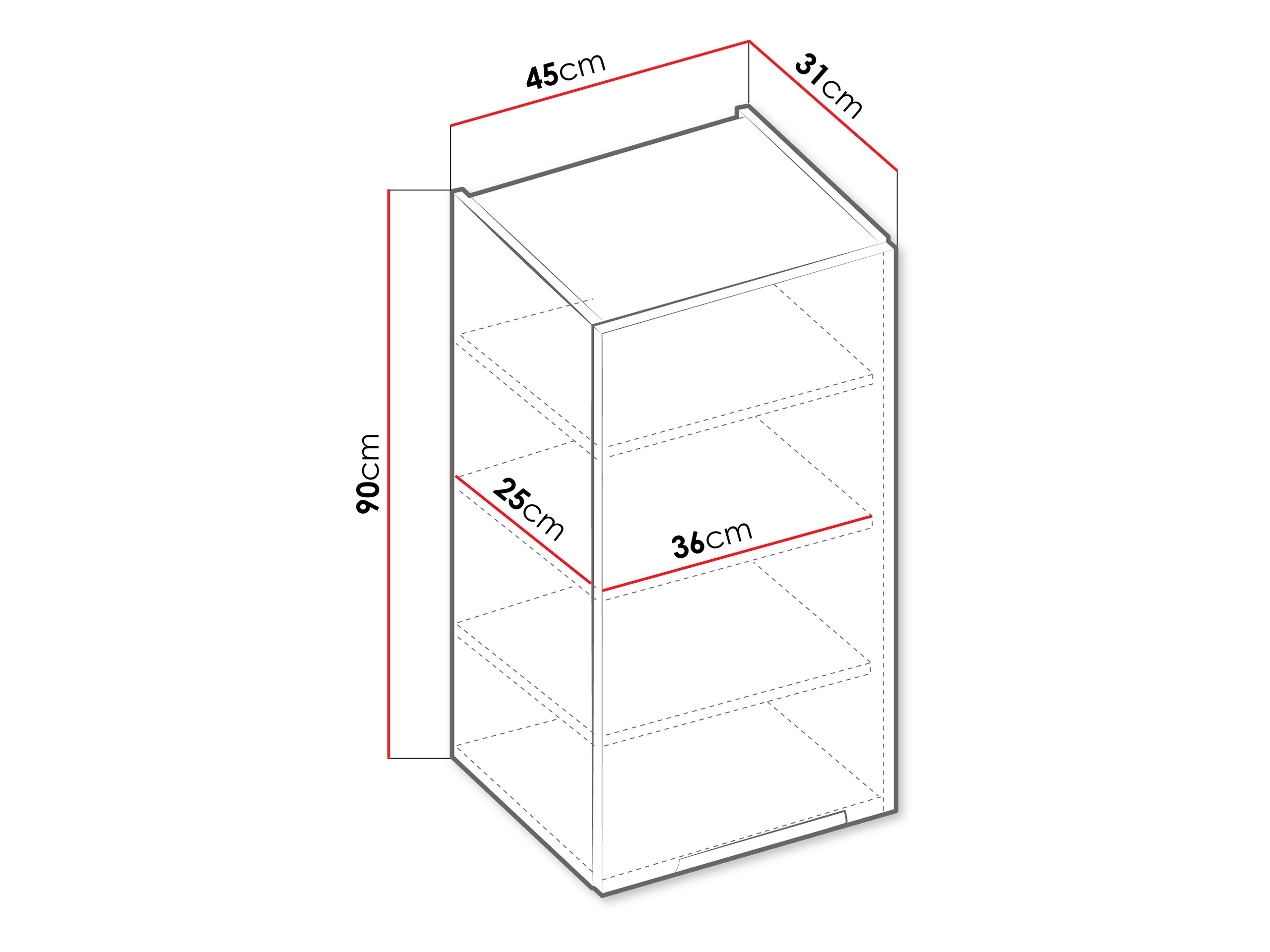 Armario de pared modular Sole 120