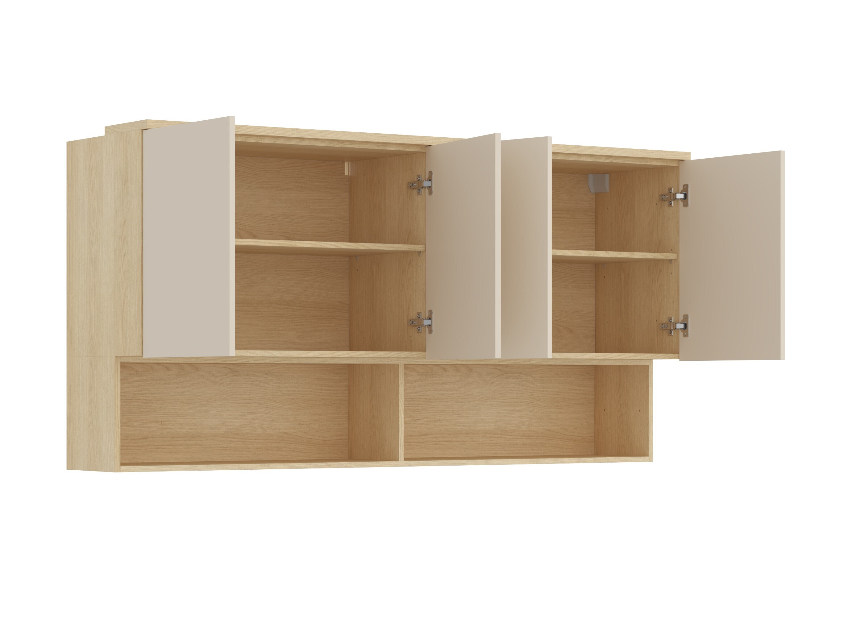 Conjunto de dormitorio Nolcala 126 (Roble + Beige)