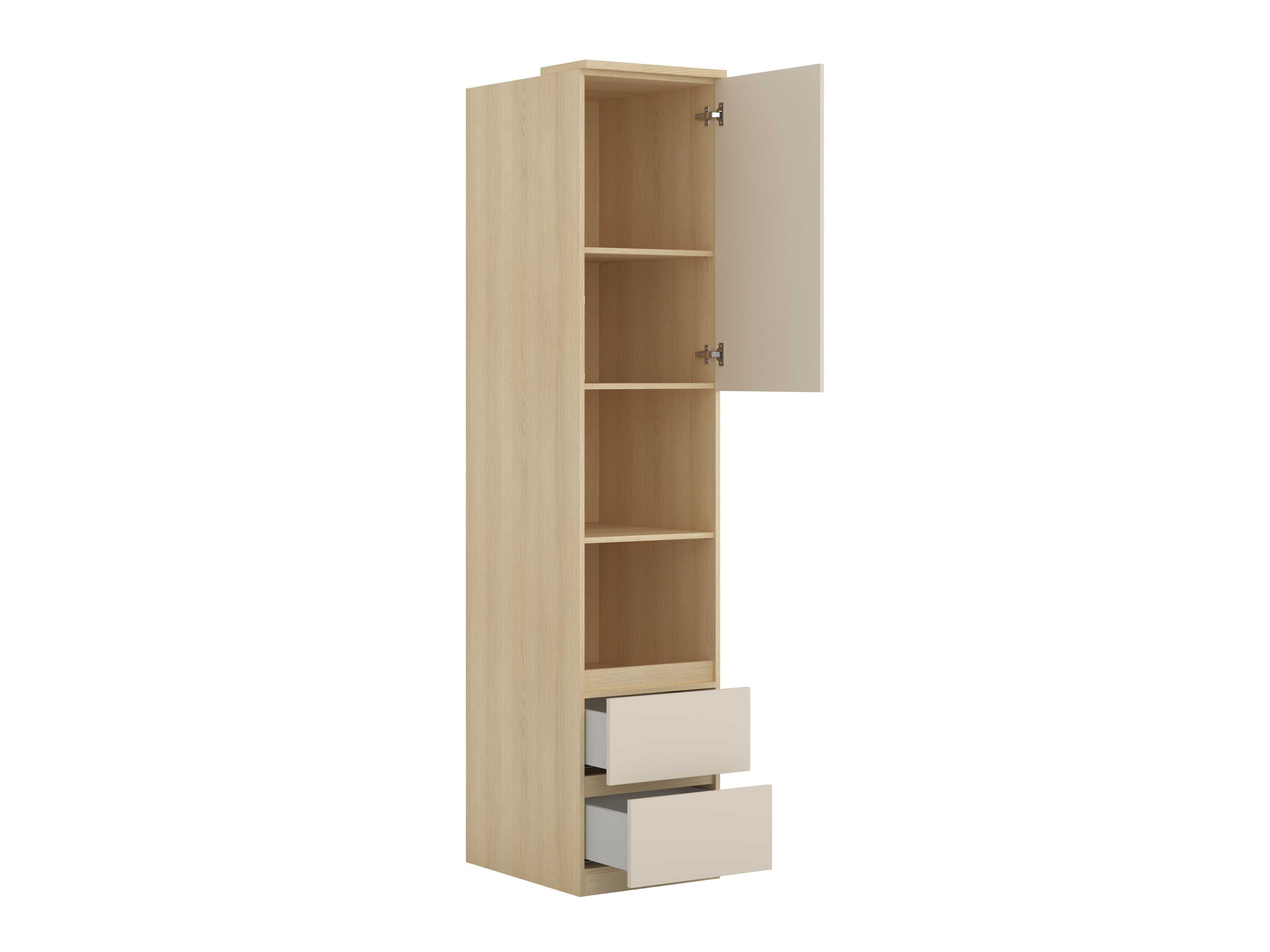Conjunto de dormitorio Nolcala 126 (Roble + Beige)