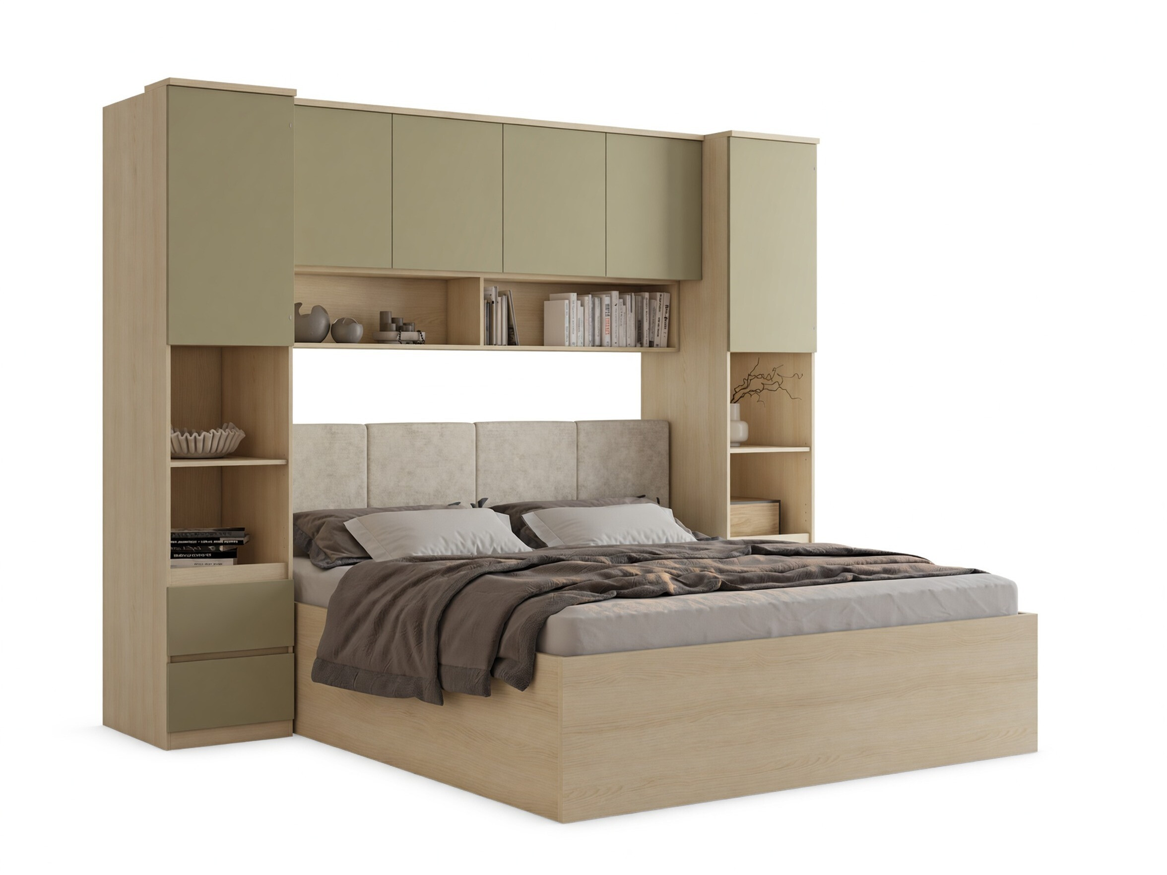 Conjunto de dormitorio Nolcala 126 (Roble + Eucalipto)