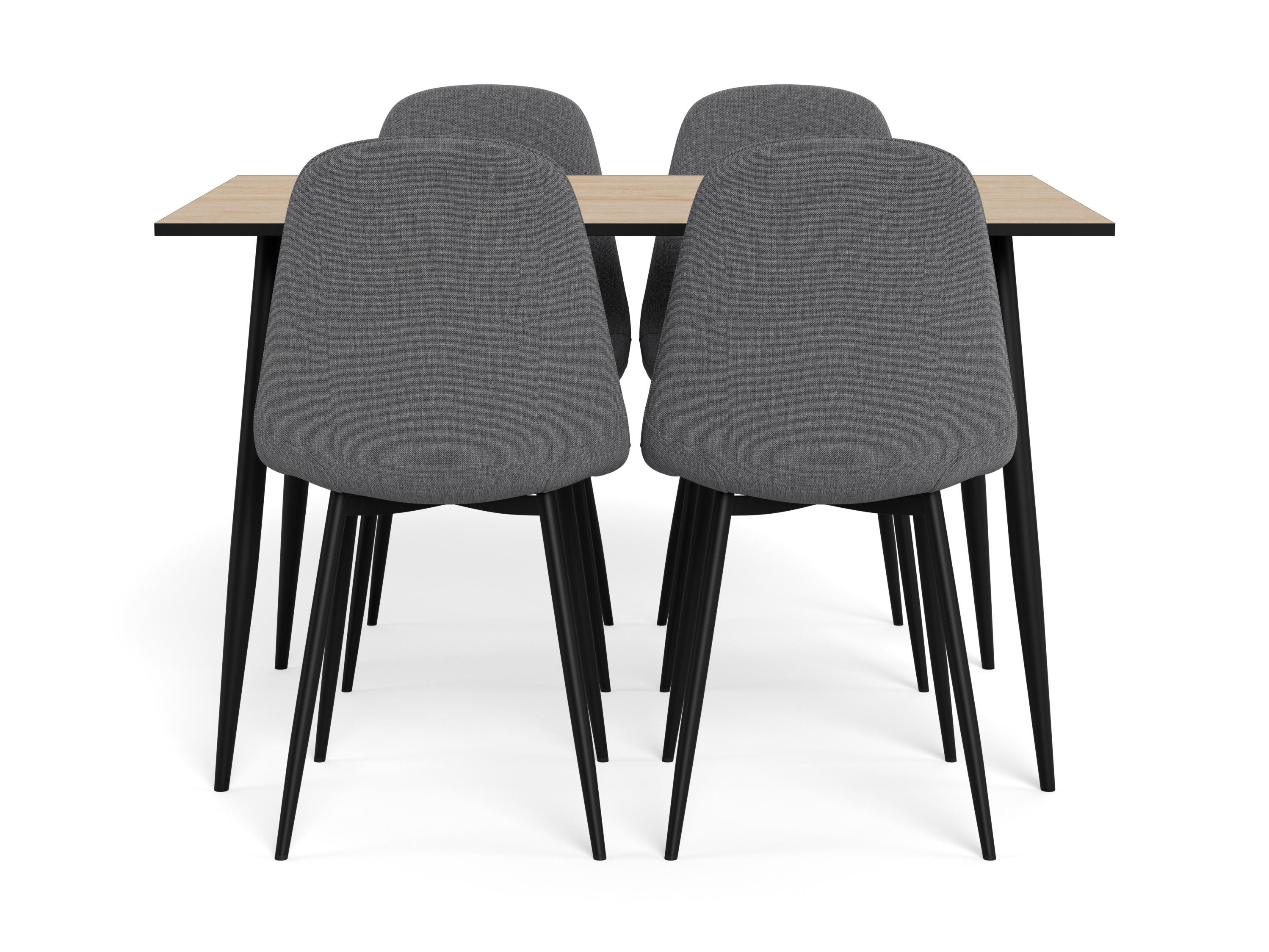 Conjunto de mesas y sillas para comedor Norsica 985 (Roble blanqueado)