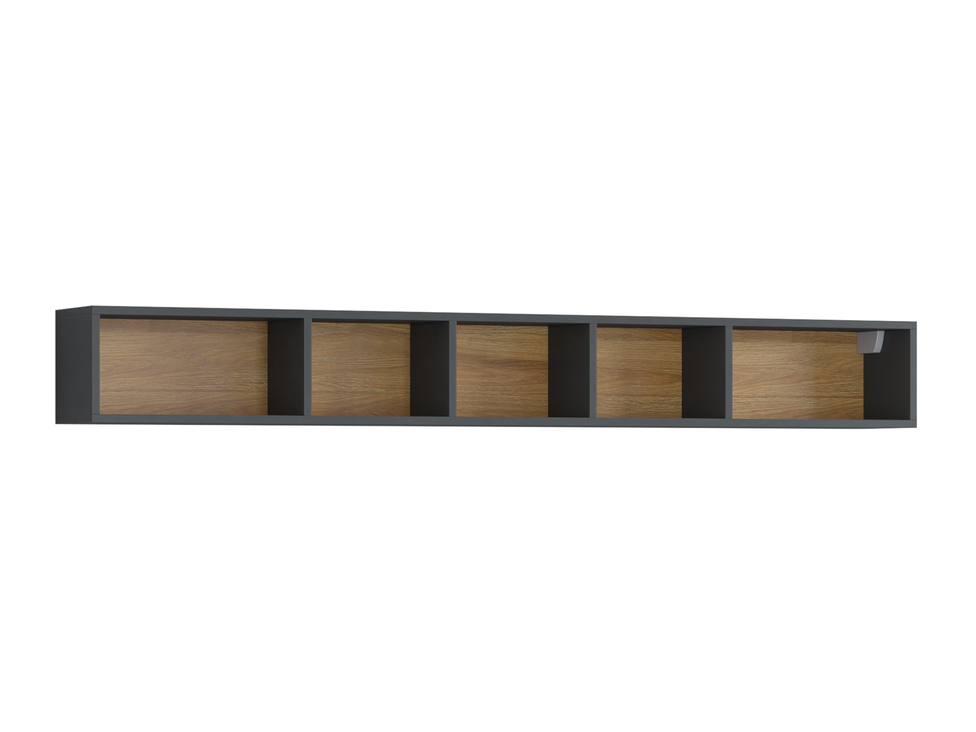 Conjunto de salón Torsone 104 (Antracita + Gloss antracita + Roble nieto)