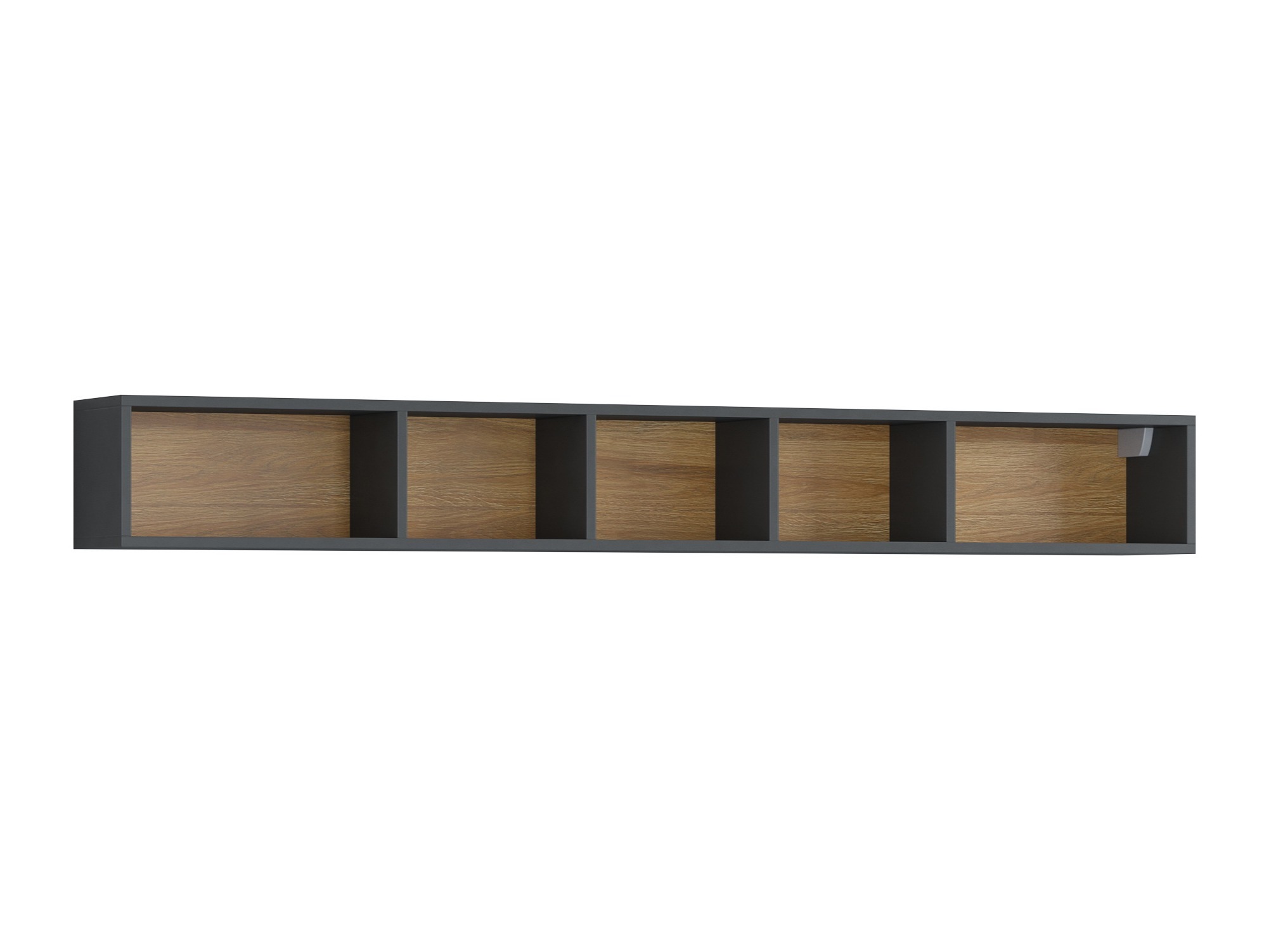 Estantería de pared Torsone 105 (Antracita + Roble nieto)