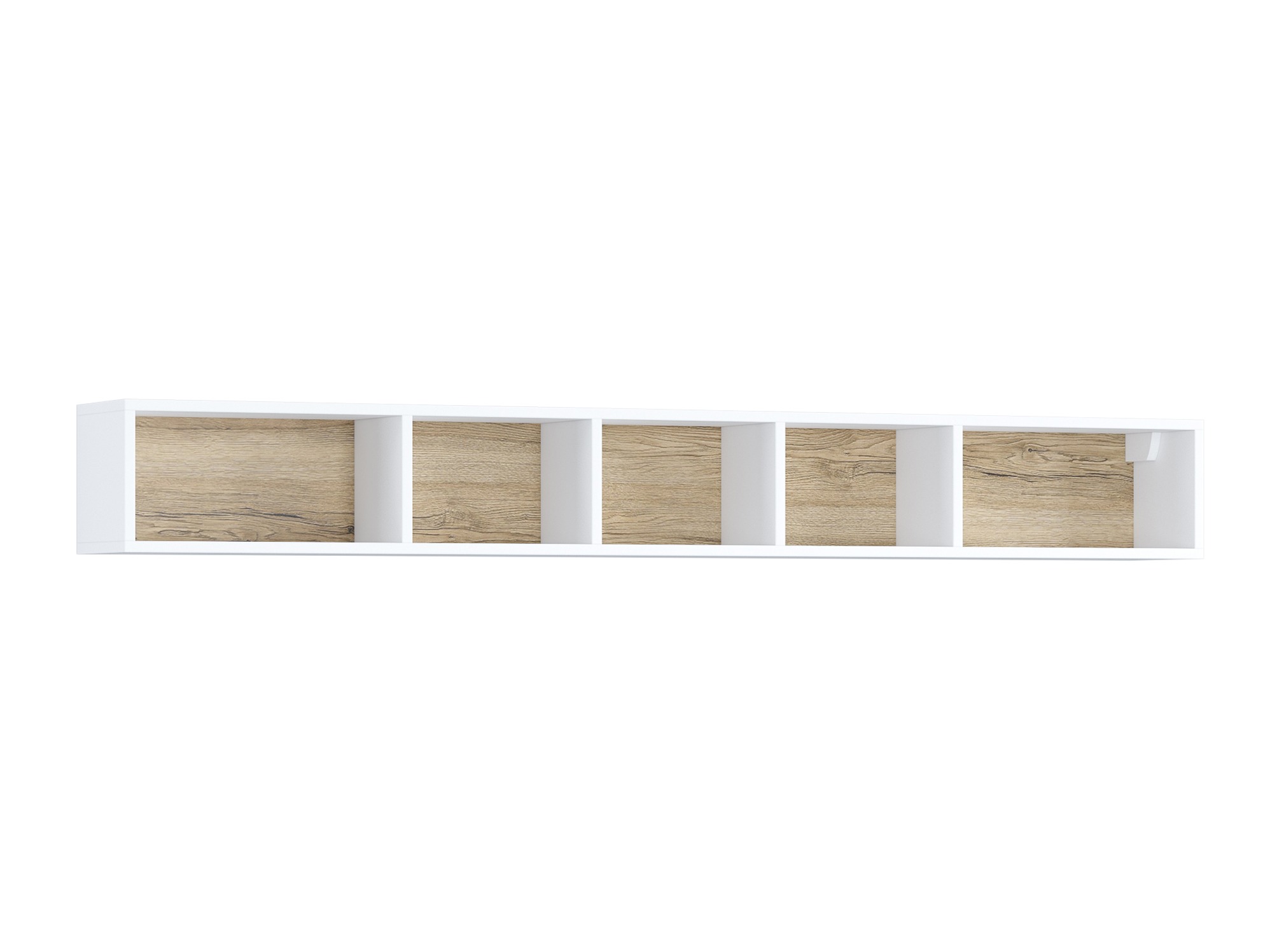 Estantería de pared Torsone 105 (Blanco + Roble sanremo)