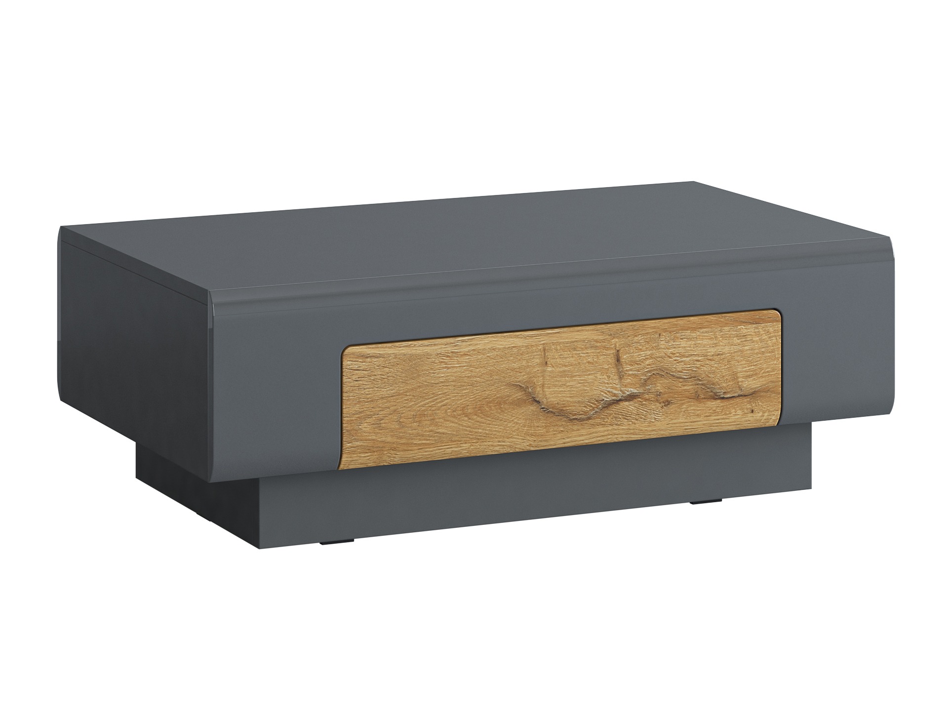 Mesa de centro Torsone 111 (Antracita + Gloss antracita + Roble nieto)