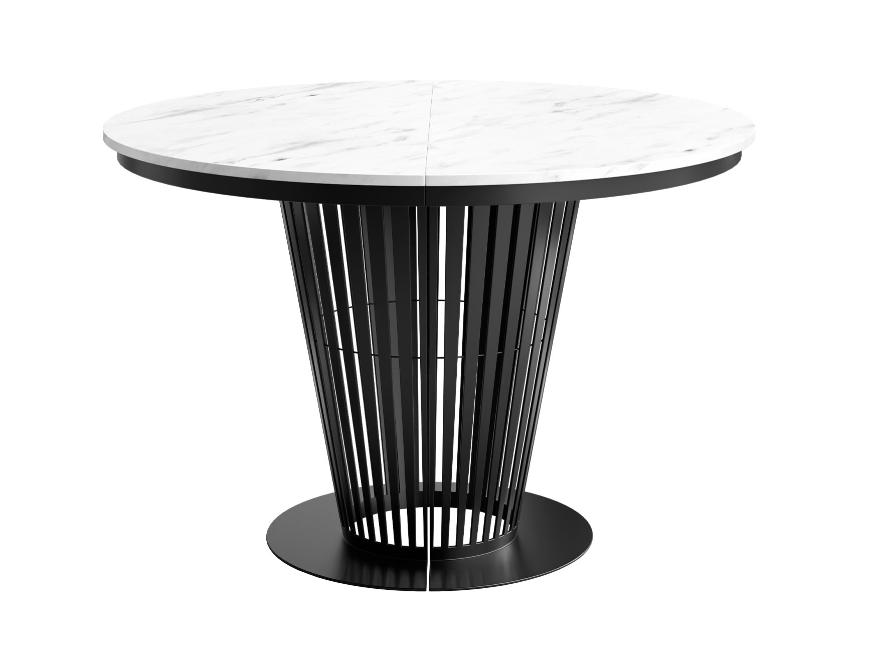 Mesa Oswego 179 (Negro + Mármol blanco)