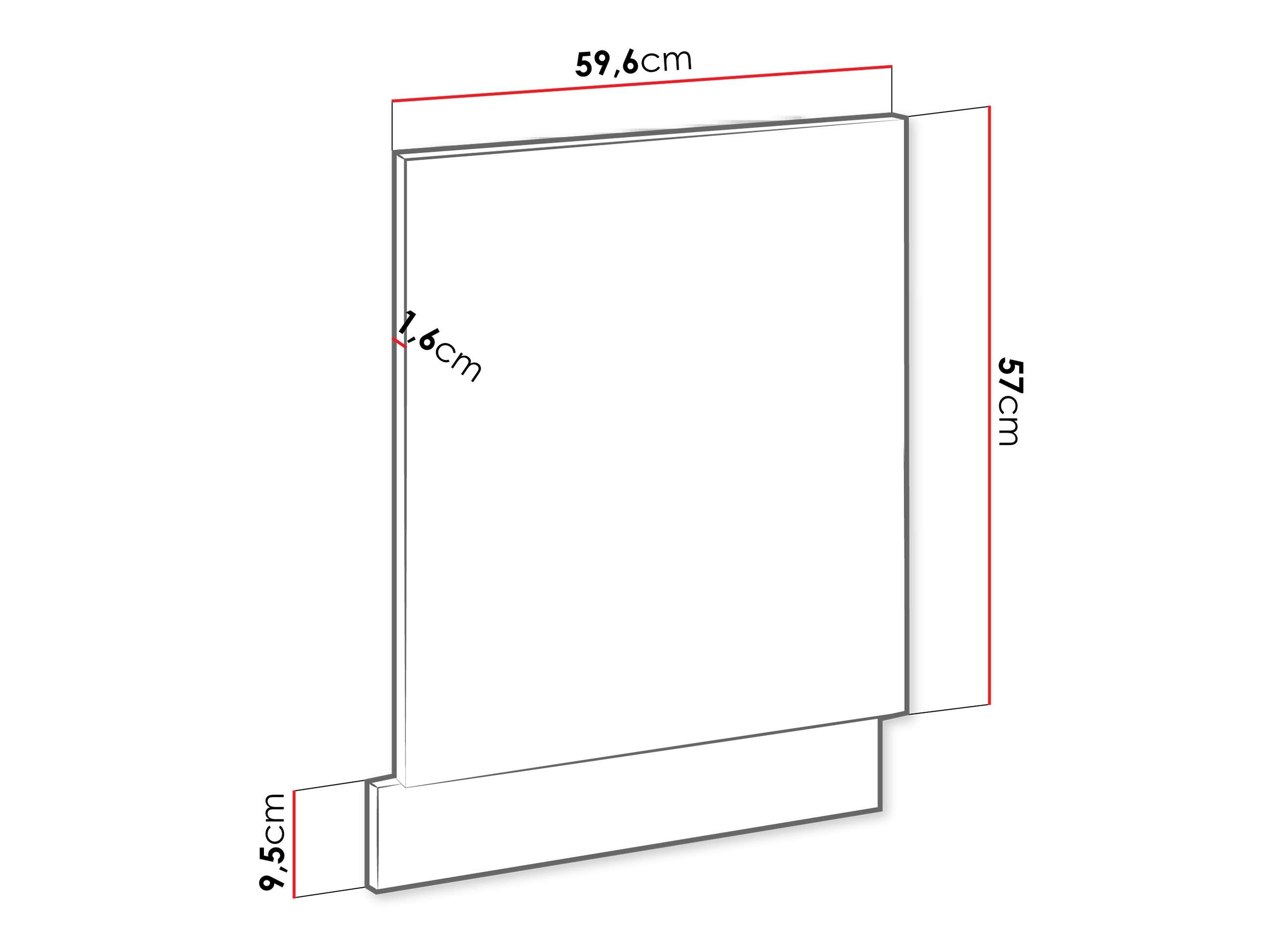 Puerta del lavavajillas Sole 155