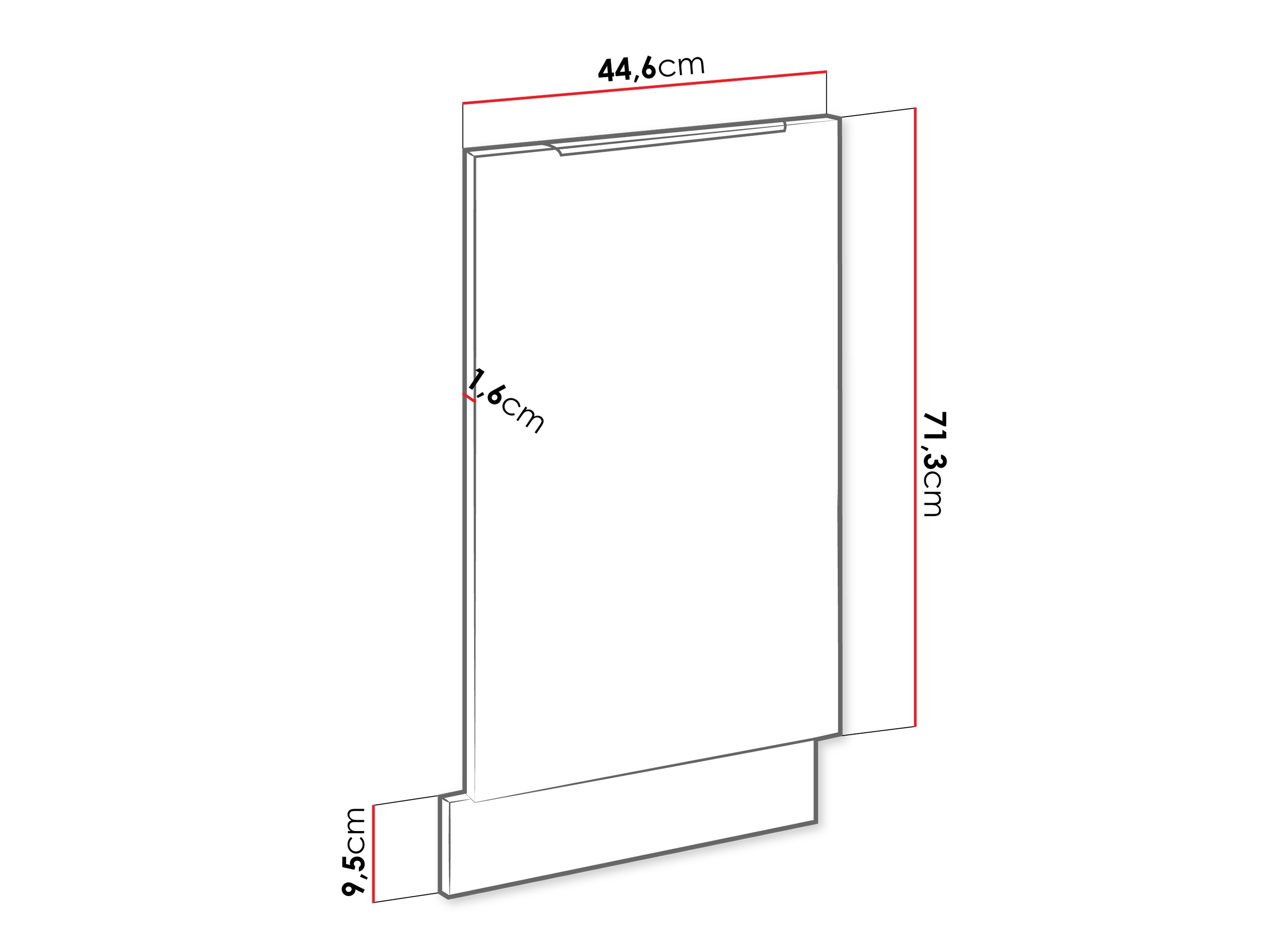 Puerta del lavavajillas Sole 156