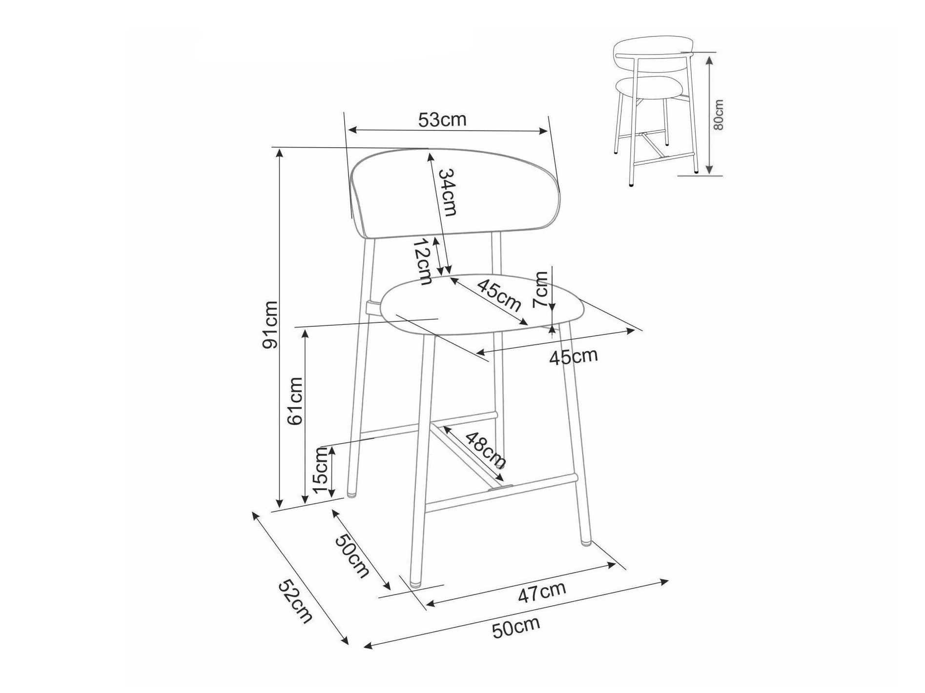 Silla de barra Detroit 946 (Brego 34)