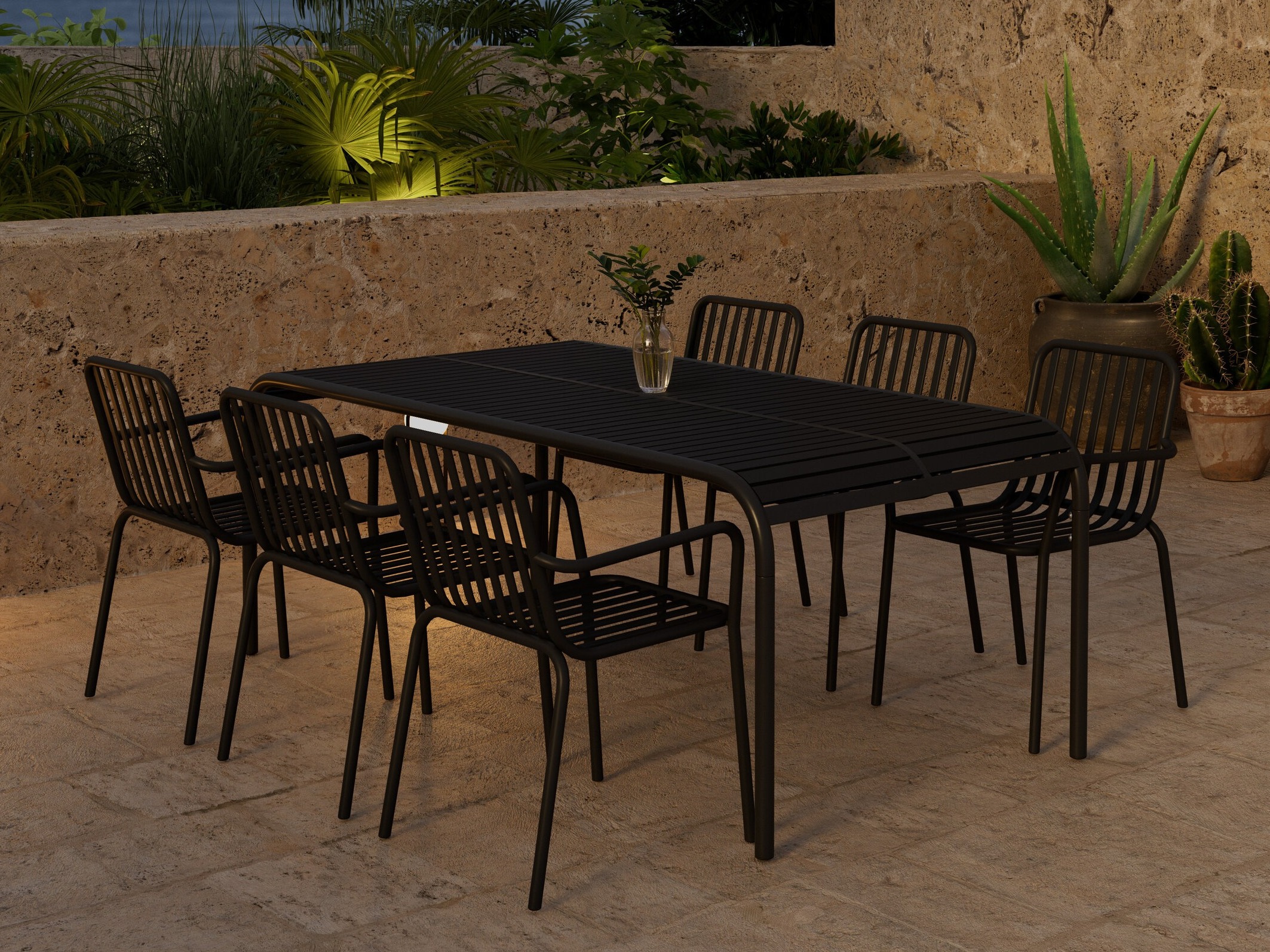 Conjunto de mesa y sillas Dallas 5236