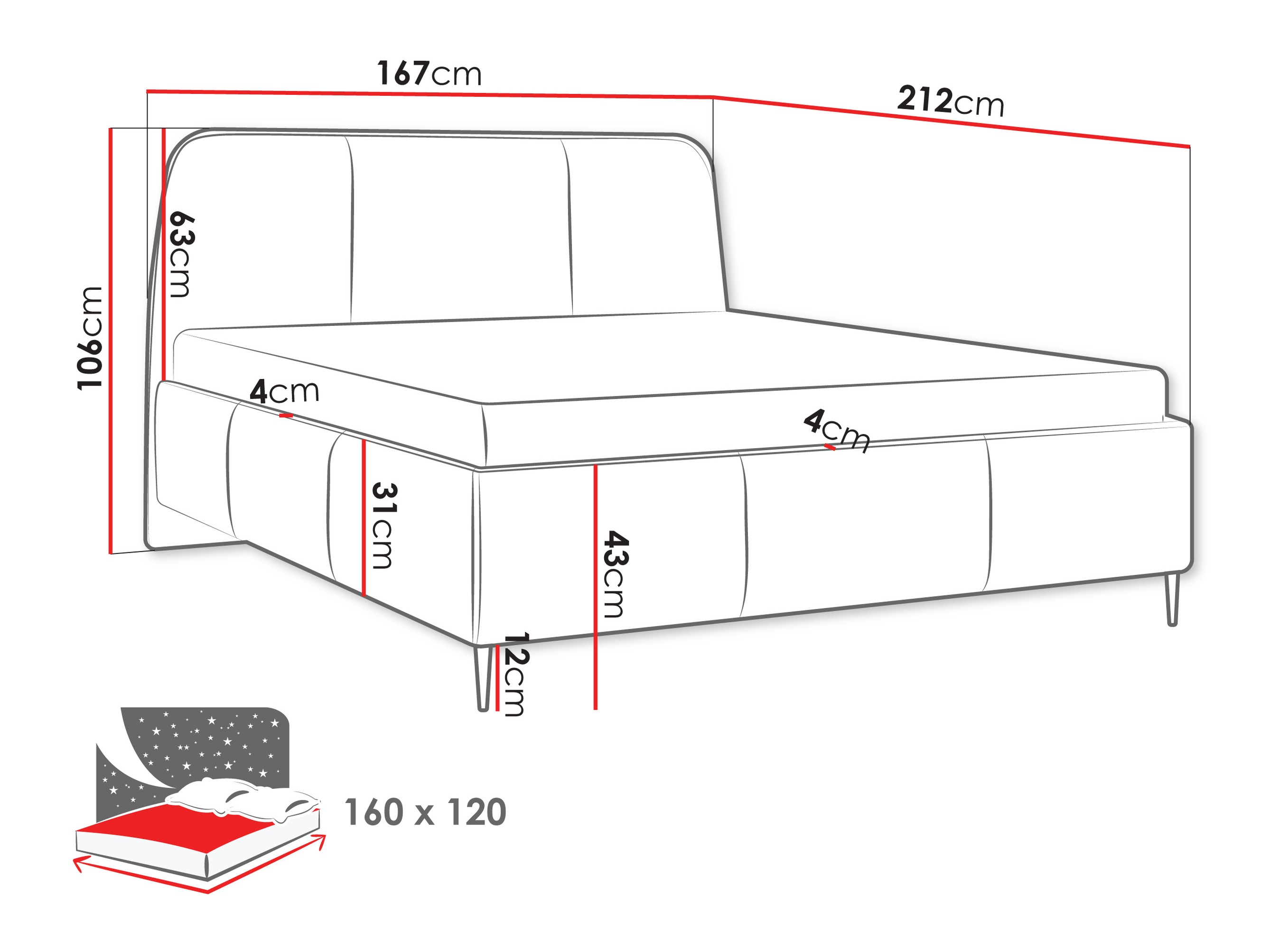 Cama ComfiDream 210 (Margo 227.04)