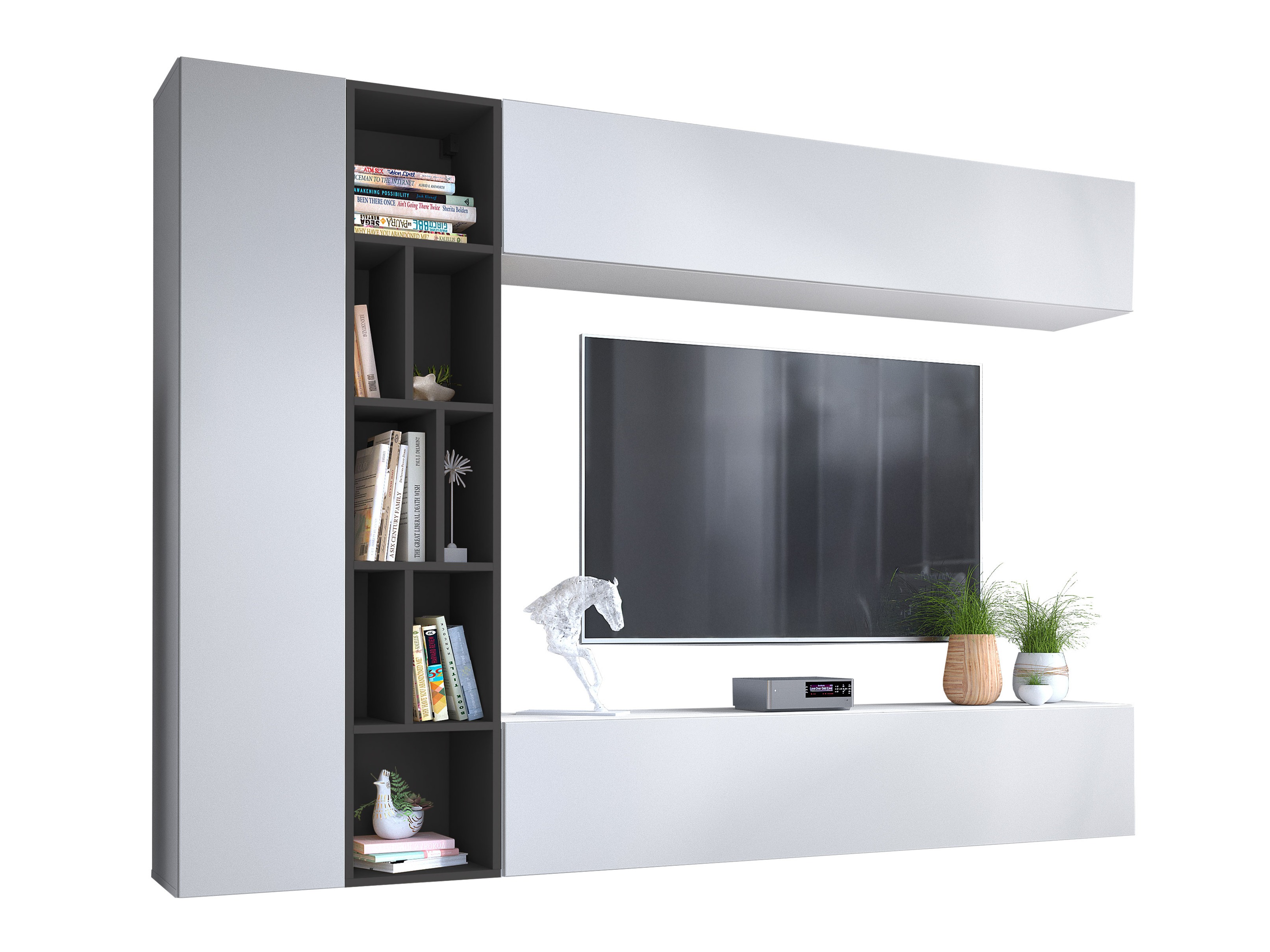 Conjunto de salón Comfivo Natura (Blanco + Grafito)