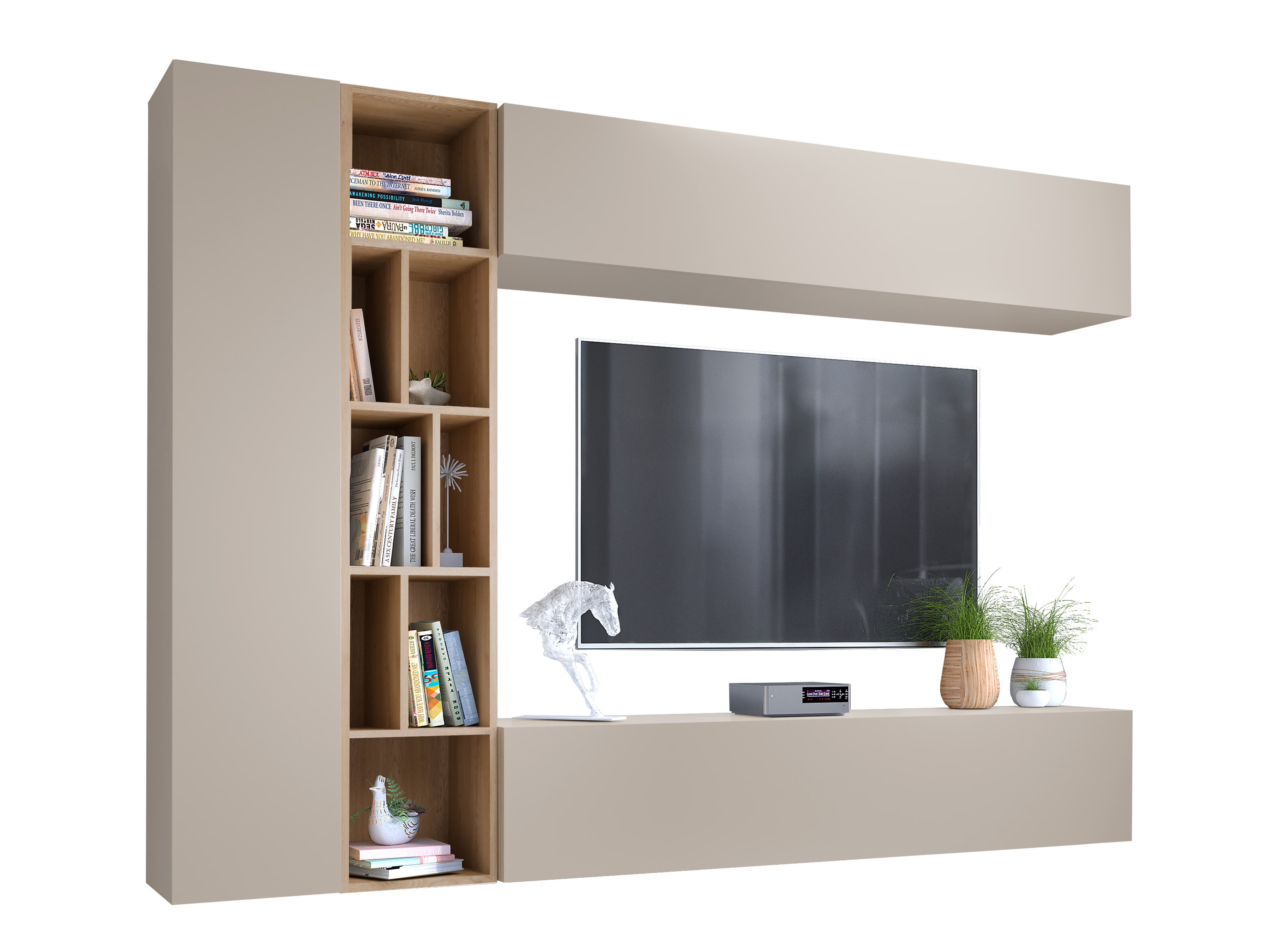 Conjunto de salón Comfivo Natura (Cachemira + Roble Artisan)