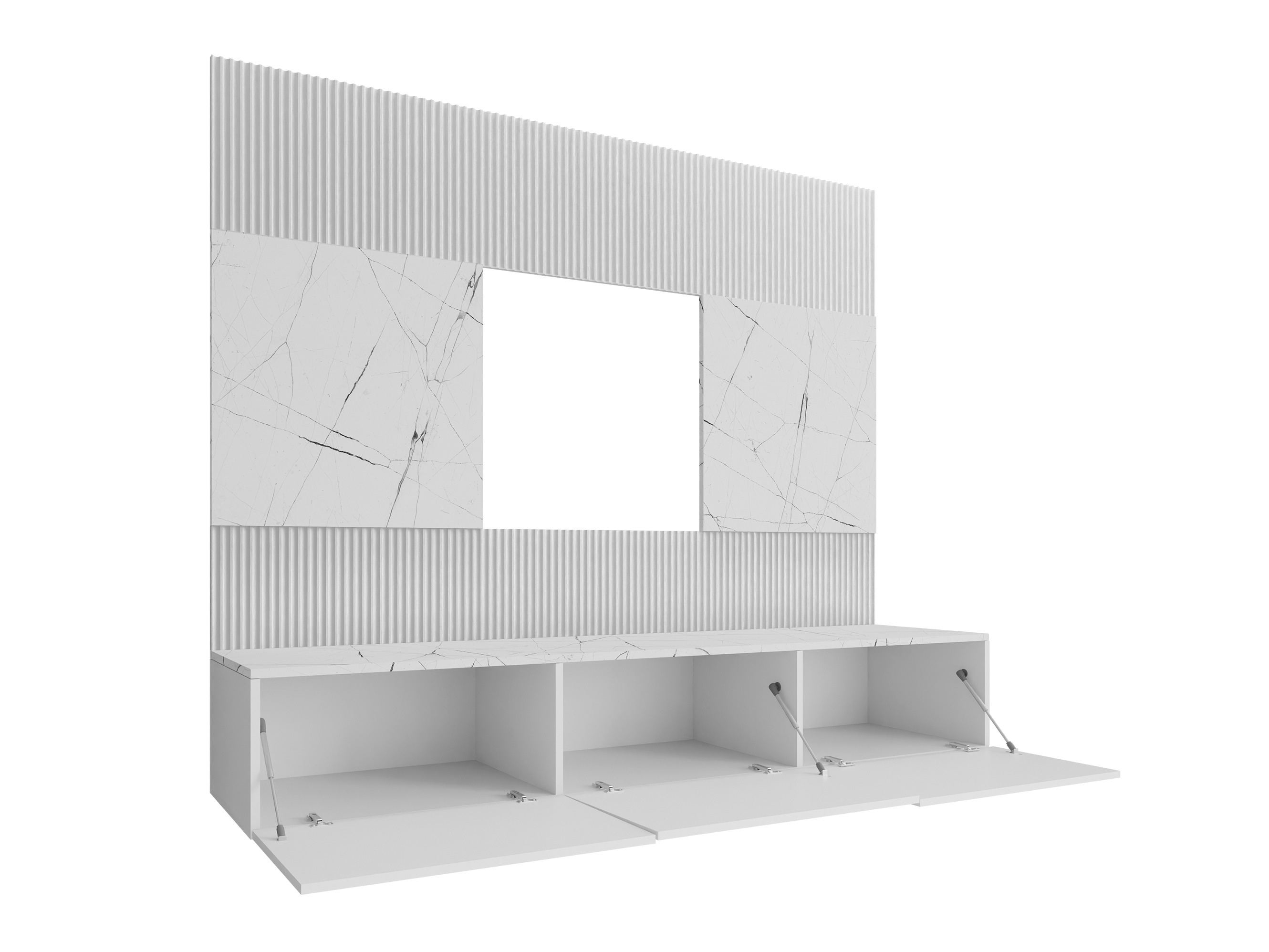 Conjunto de salón Comfivo Salix I (Negro + Mármol negro)