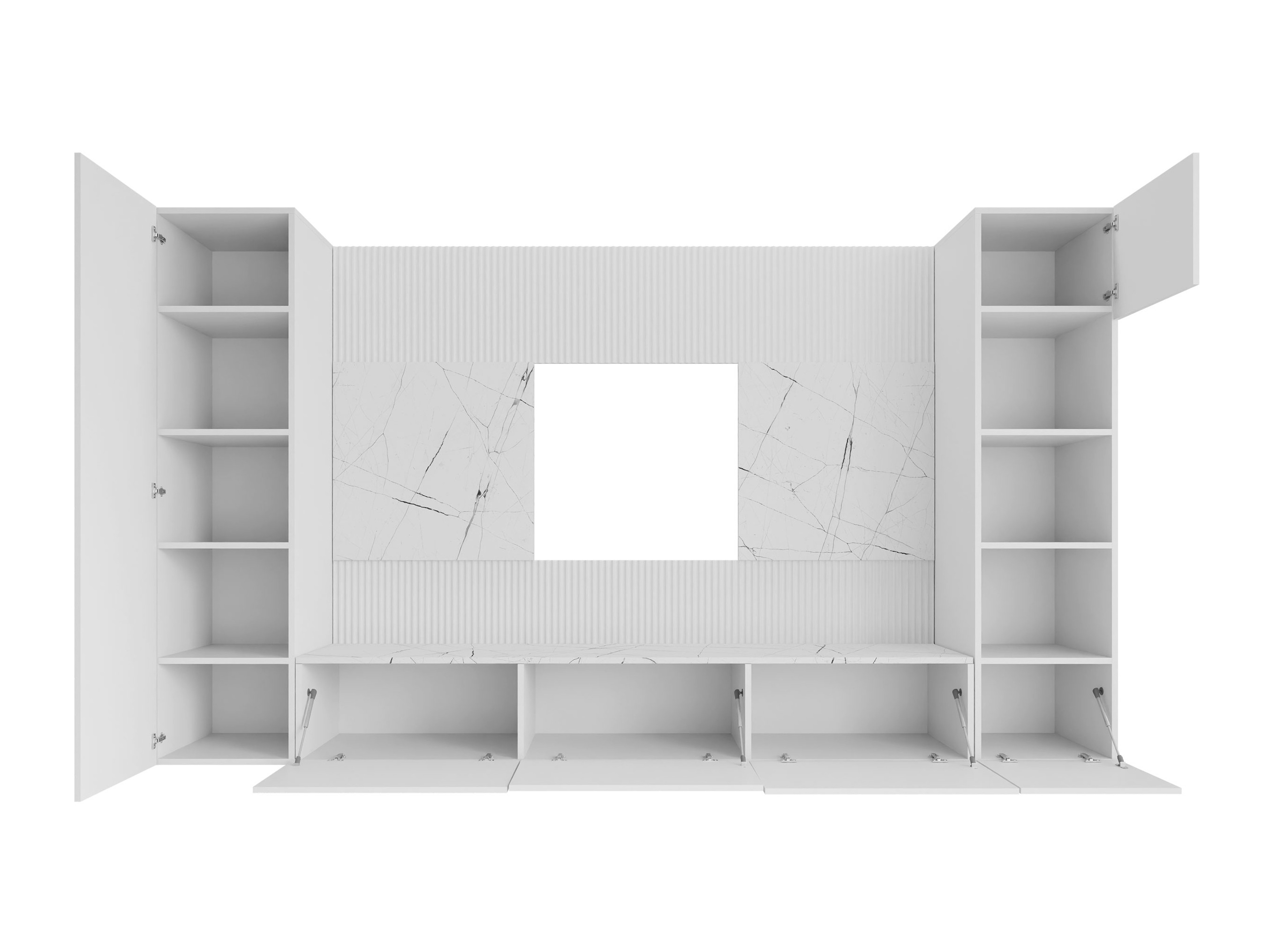 Conjunto de salón Comfivo Salix IV (Negro + Mármol negro)