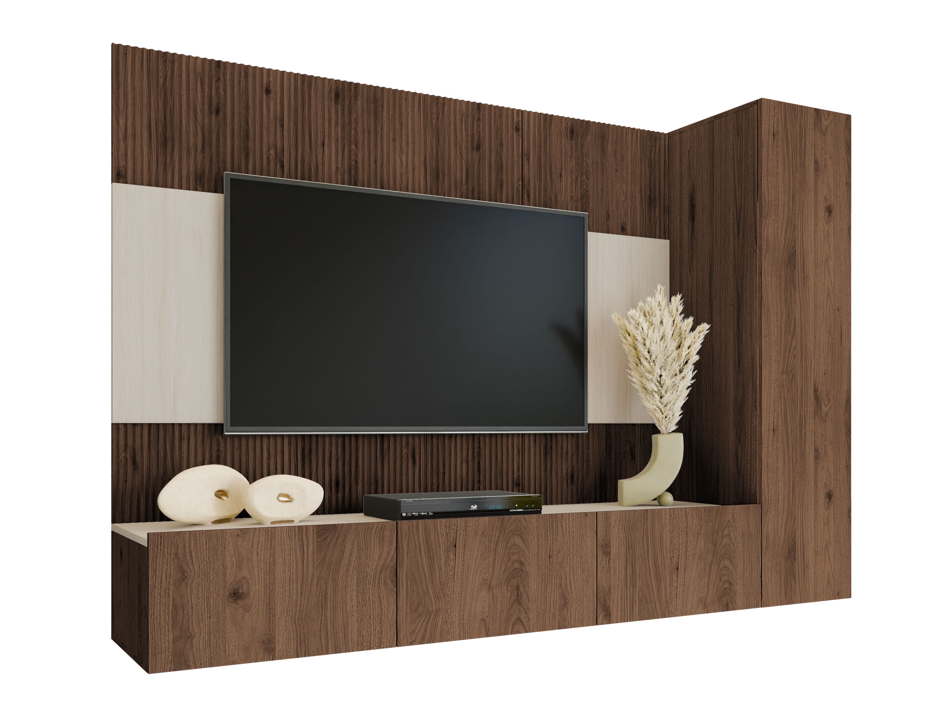 Conjunto de salón Comfivo Salix VI (Nogal + Claro Travertine)