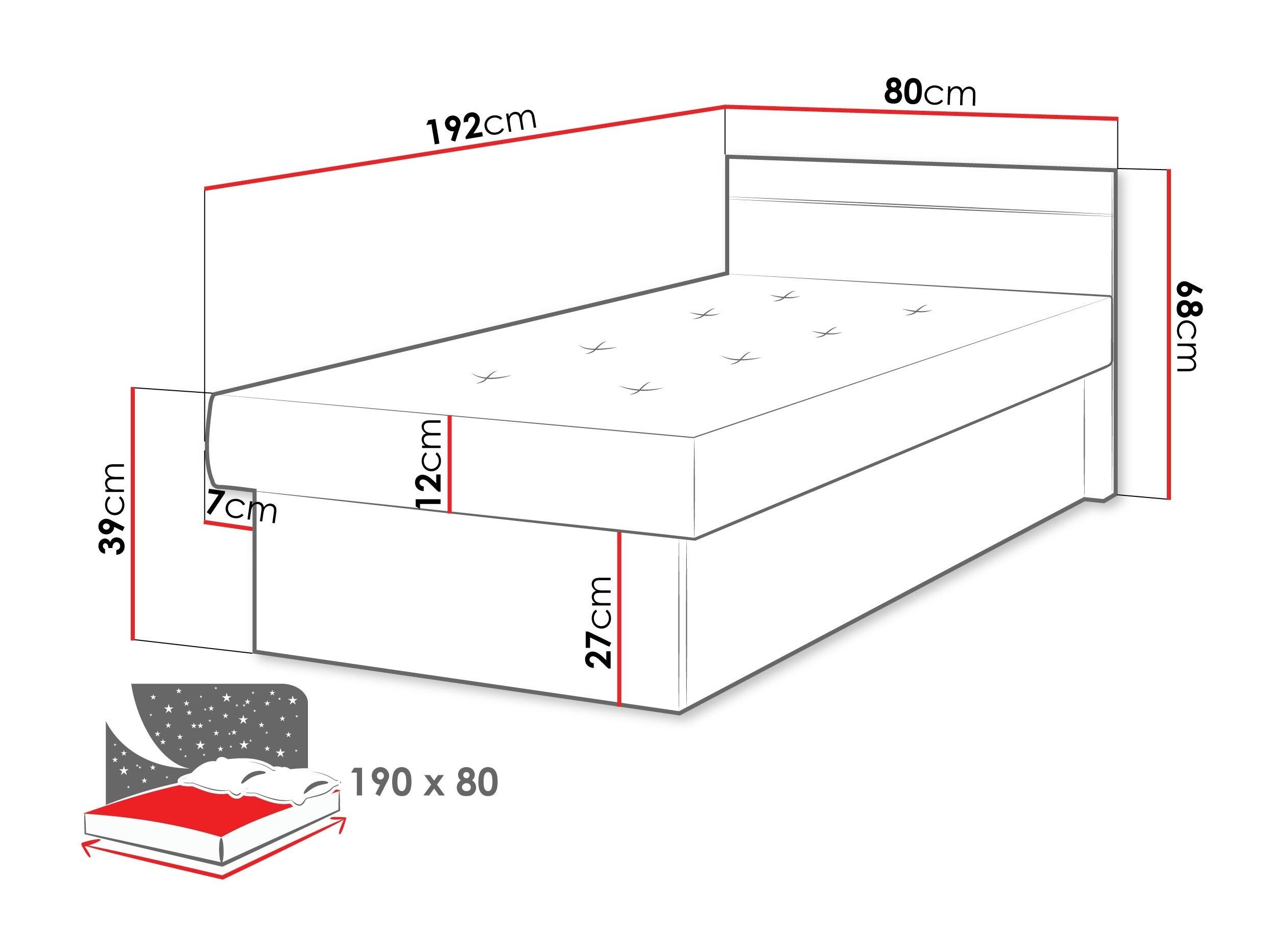 Cama Dover 101 (Blanco)