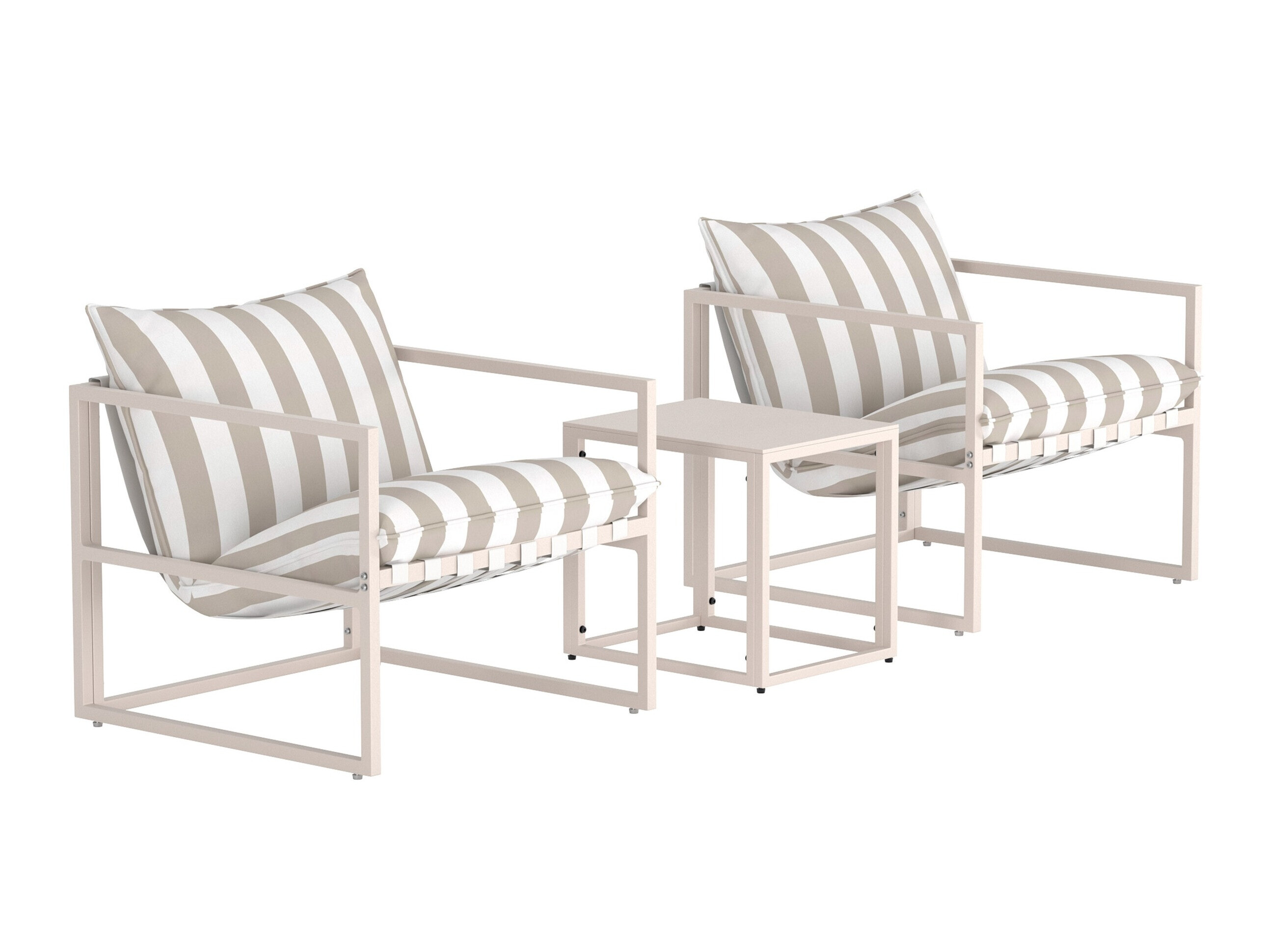 Conjunto de muebles de exterior Dallas 5186 (Beige + Blanco)