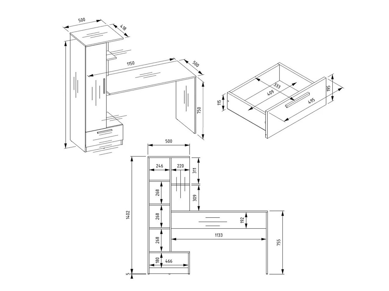 Mesa de oficina Mandeville 321 (Blanco)